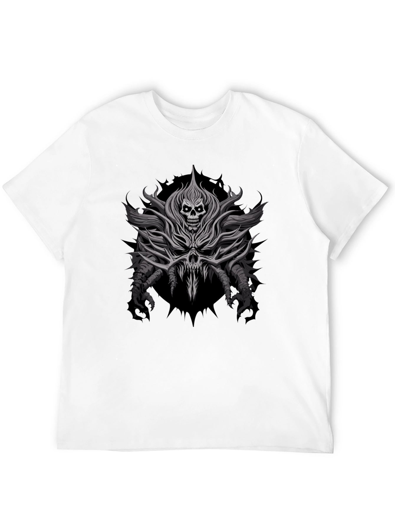 Skull Graphic Print Black T-Shirt