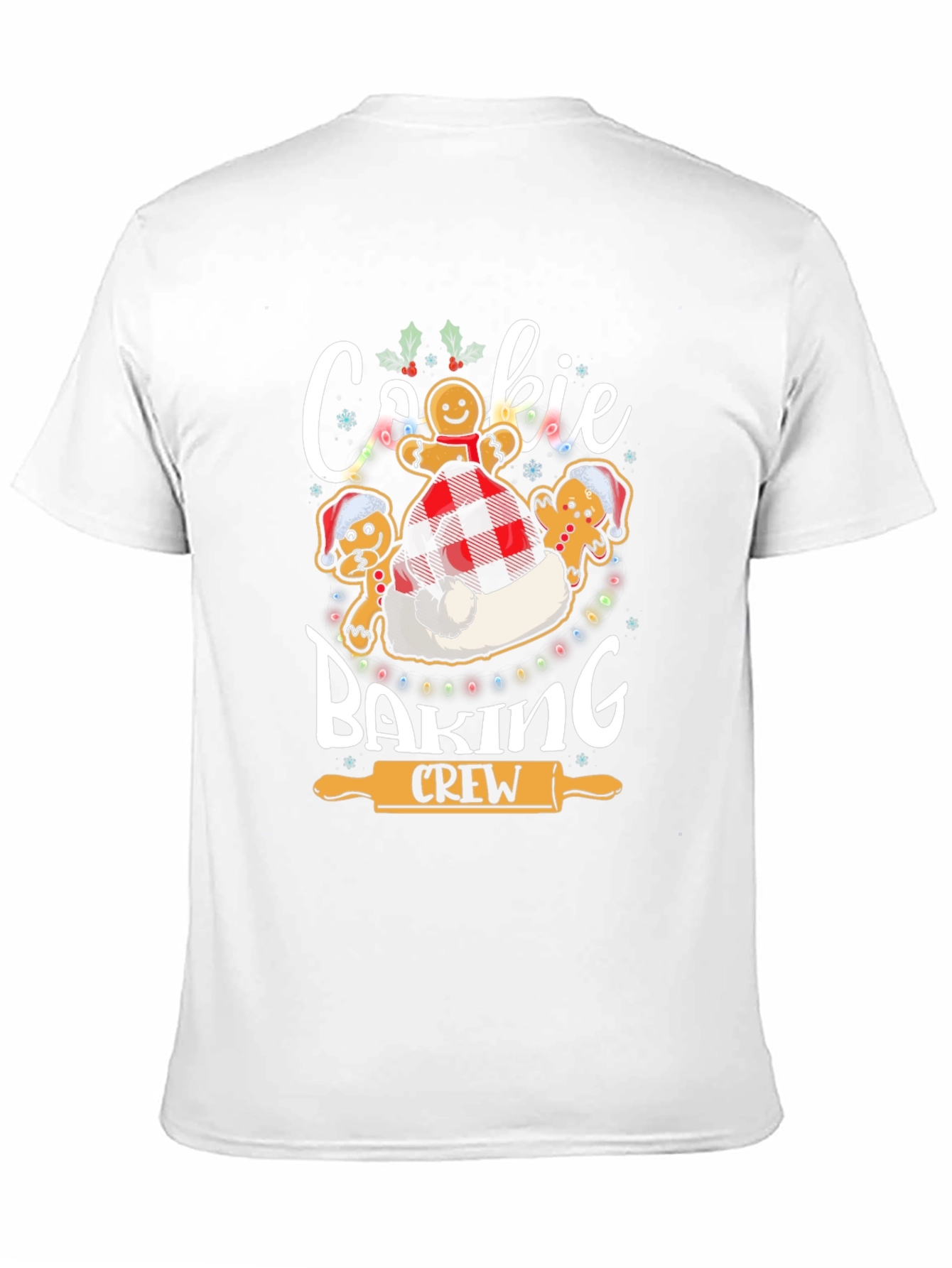 Cookie Baking Crew T-Shirt Gingerbread Man Festive Top