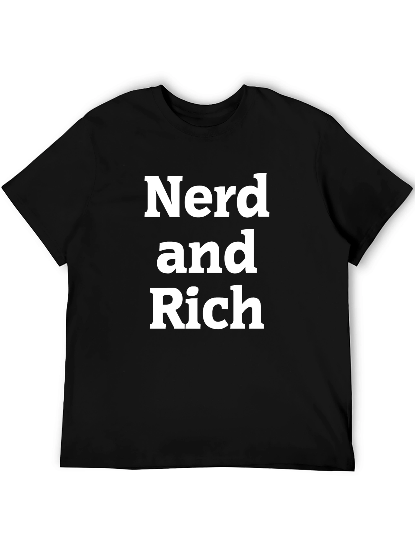 Nerd and Rich Black T-Shirt