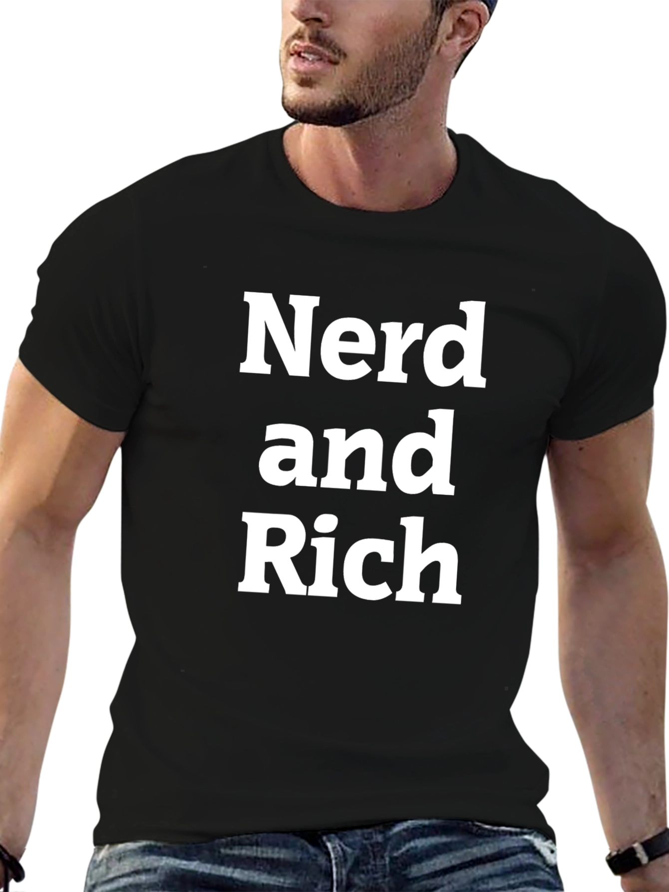 Nerd and Rich Black T-Shirt