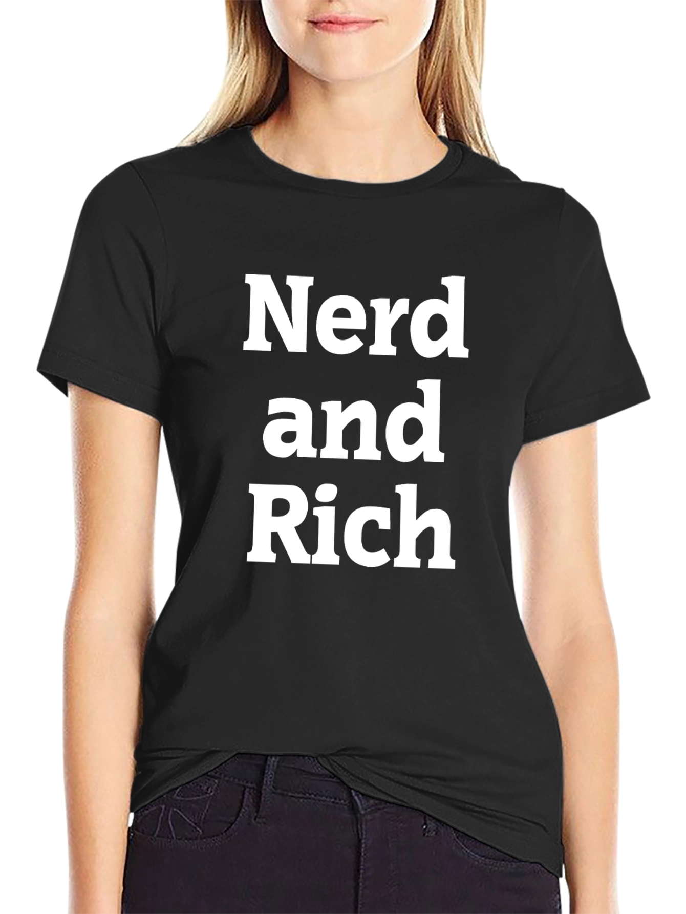 Nerd and Rich Black T-Shirt