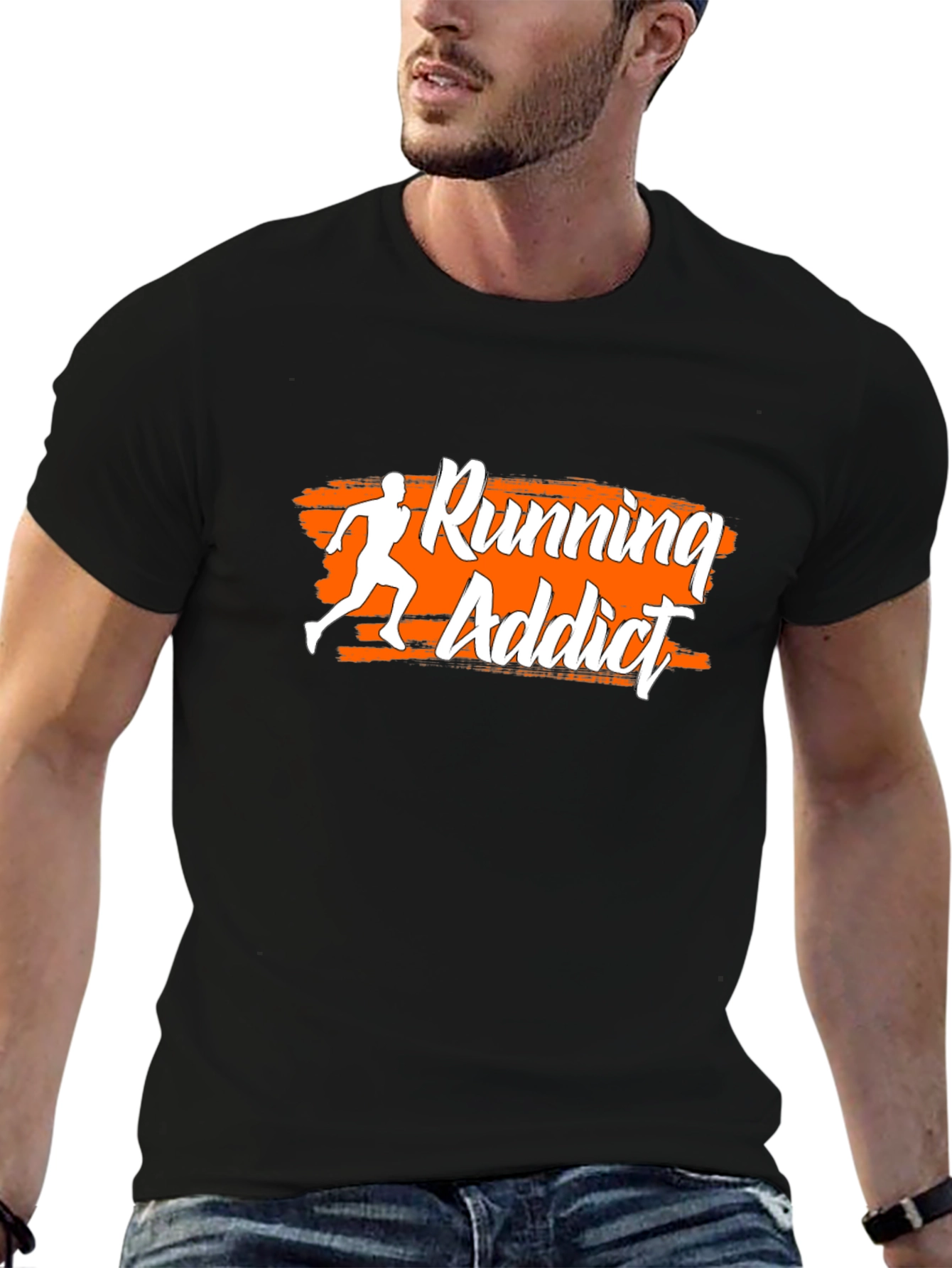 Running Addict Graphic Tee - Black