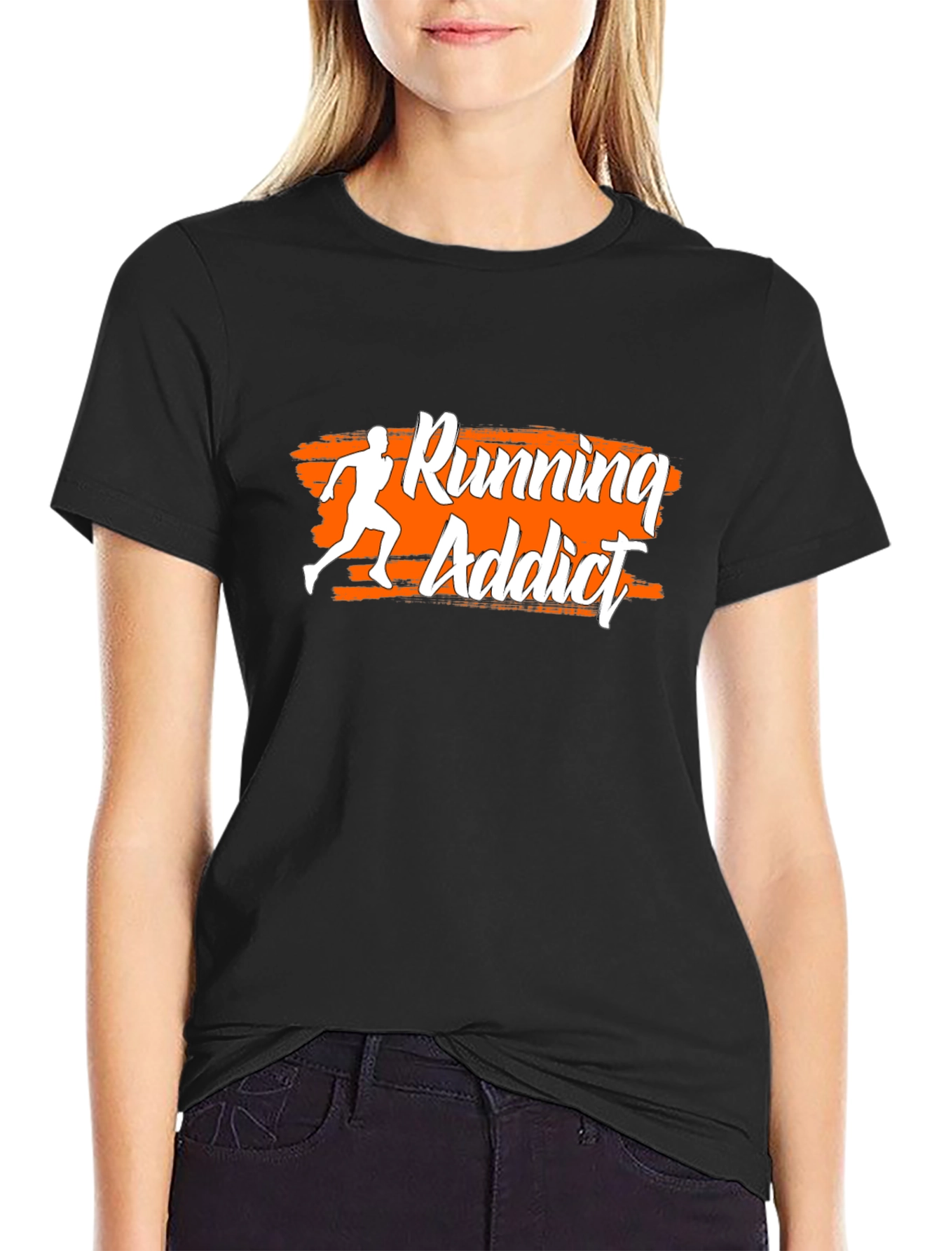 Running Addict Graphic Tee - Black