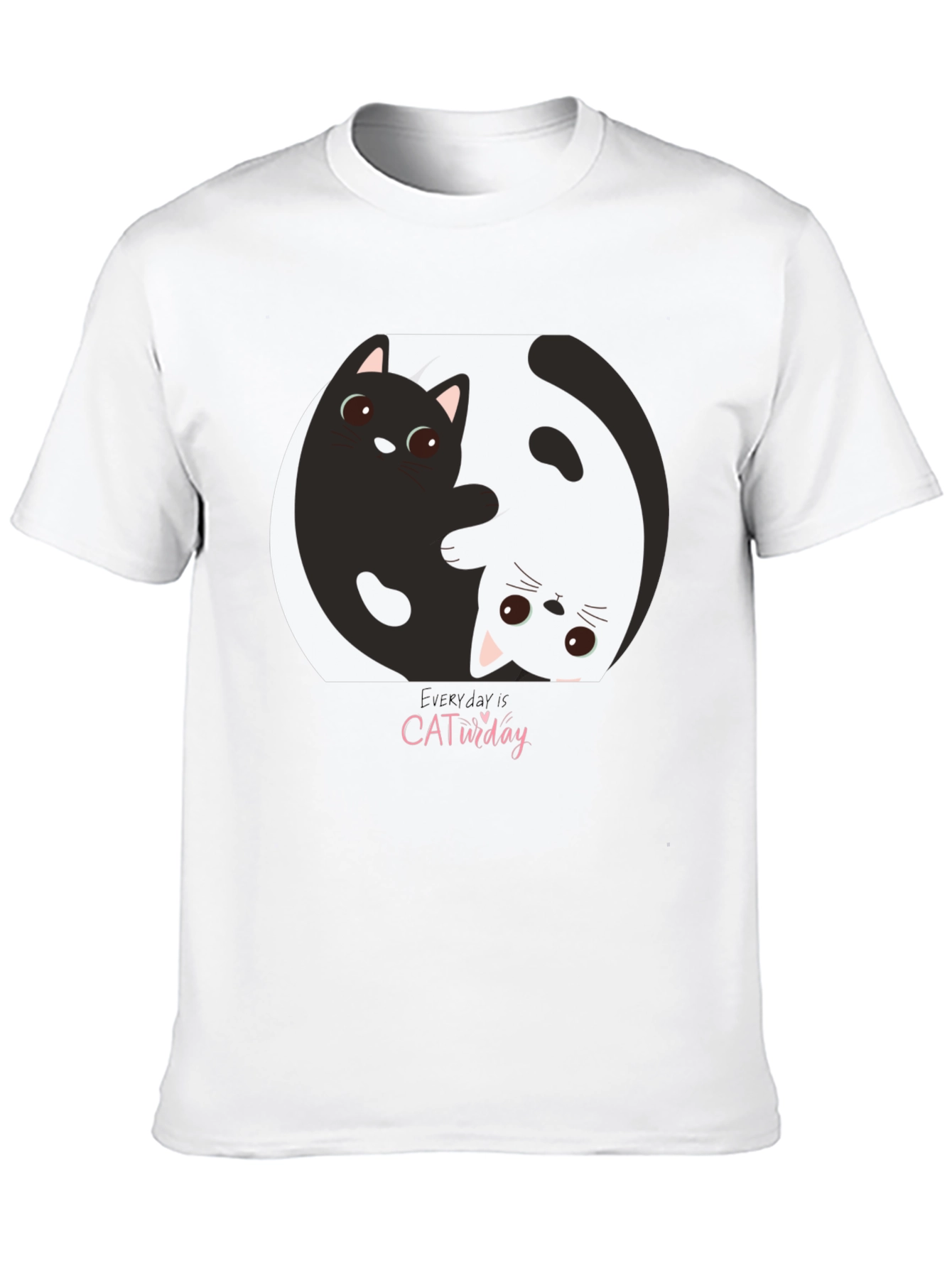 Yin Yang Cat T-Shirt - Everyday is CATurday