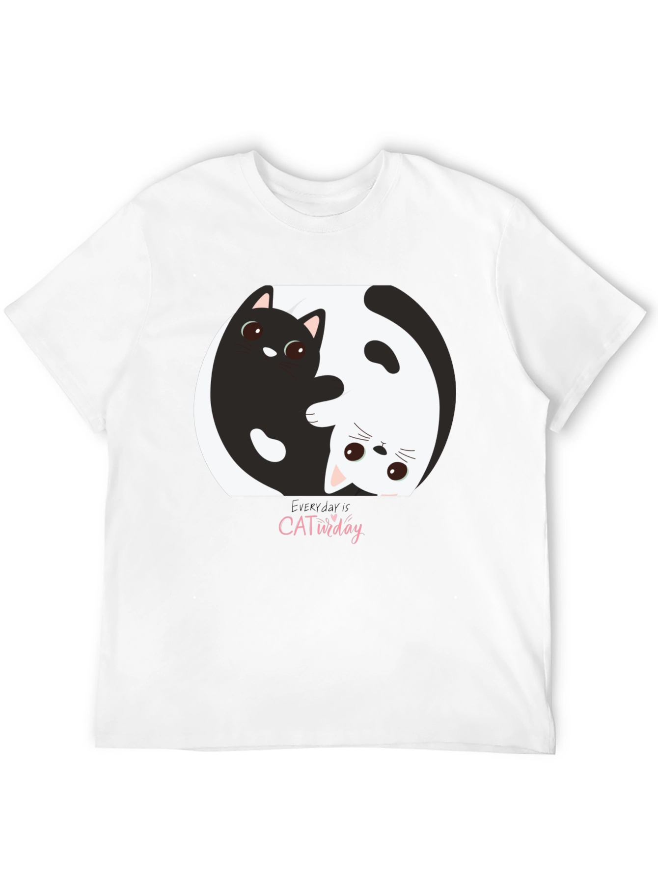 Yin Yang Cat T-Shirt - Everyday is CATurday