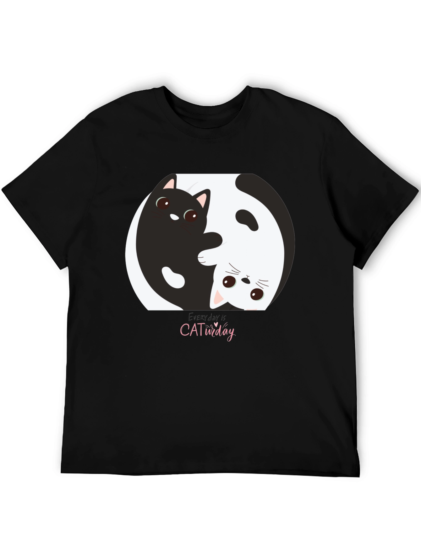 Yin Yang Cat T-Shirt - Everyday is CATurday