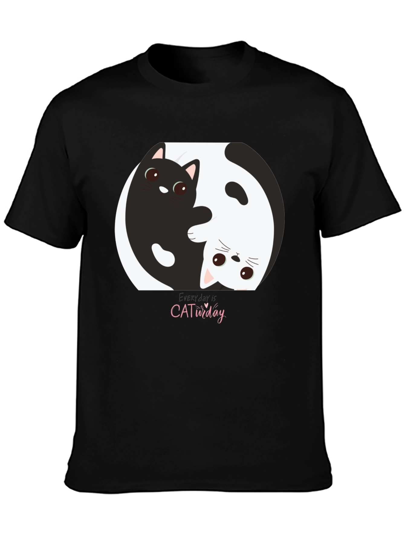 Yin Yang Cat T-Shirt - Everyday is CATurday