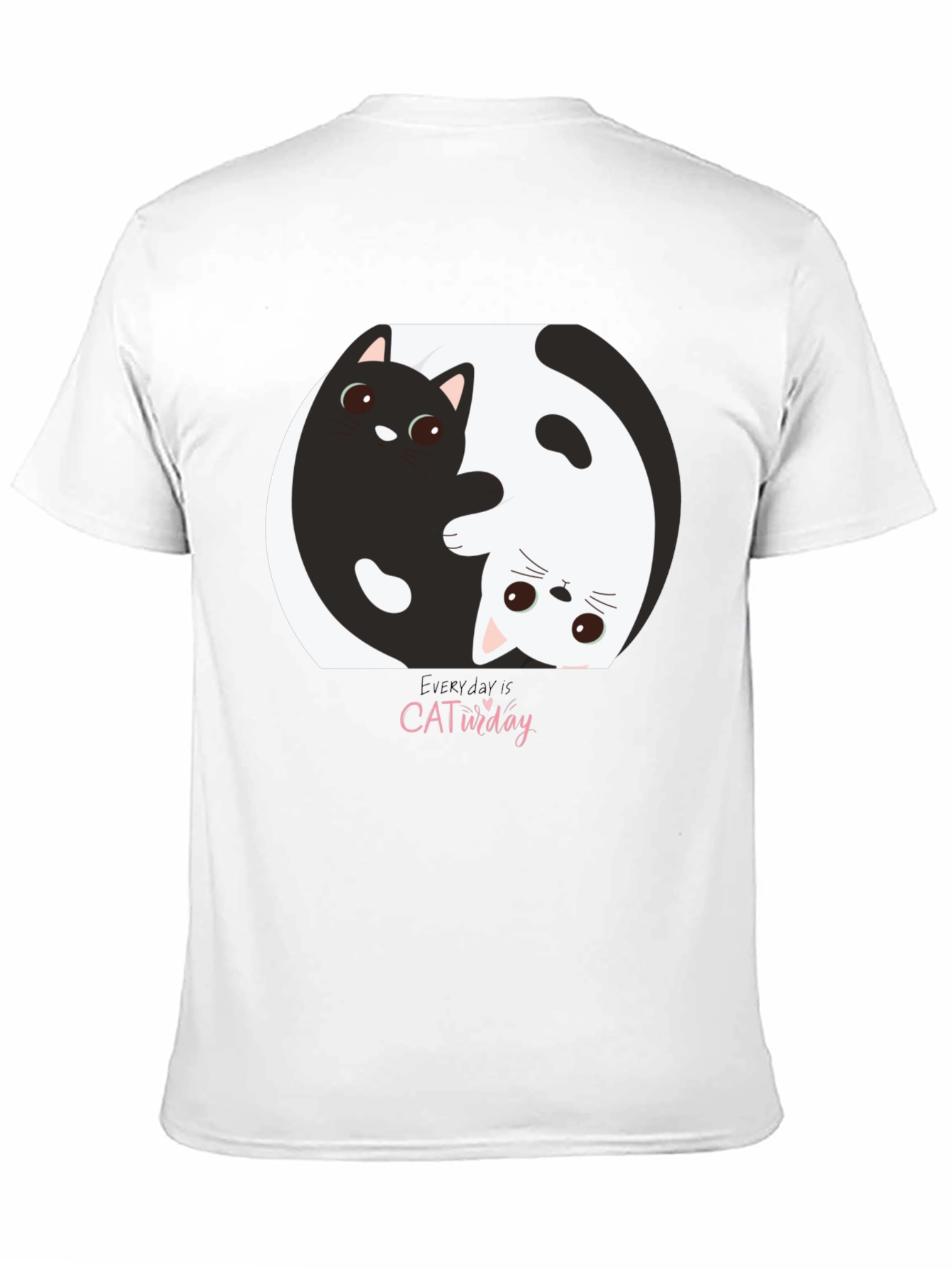 Yin Yang Cat T-Shirt - Everyday is CATurday