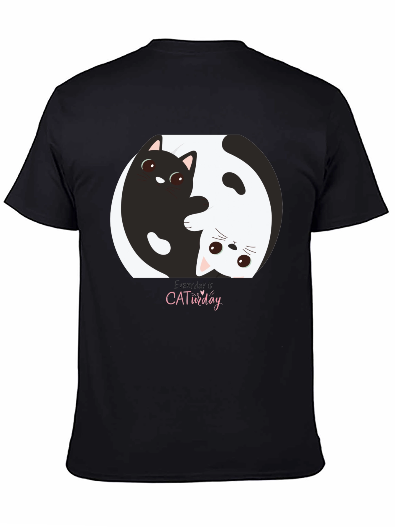 Yin Yang Cat T-Shirt - Everyday is CATurday