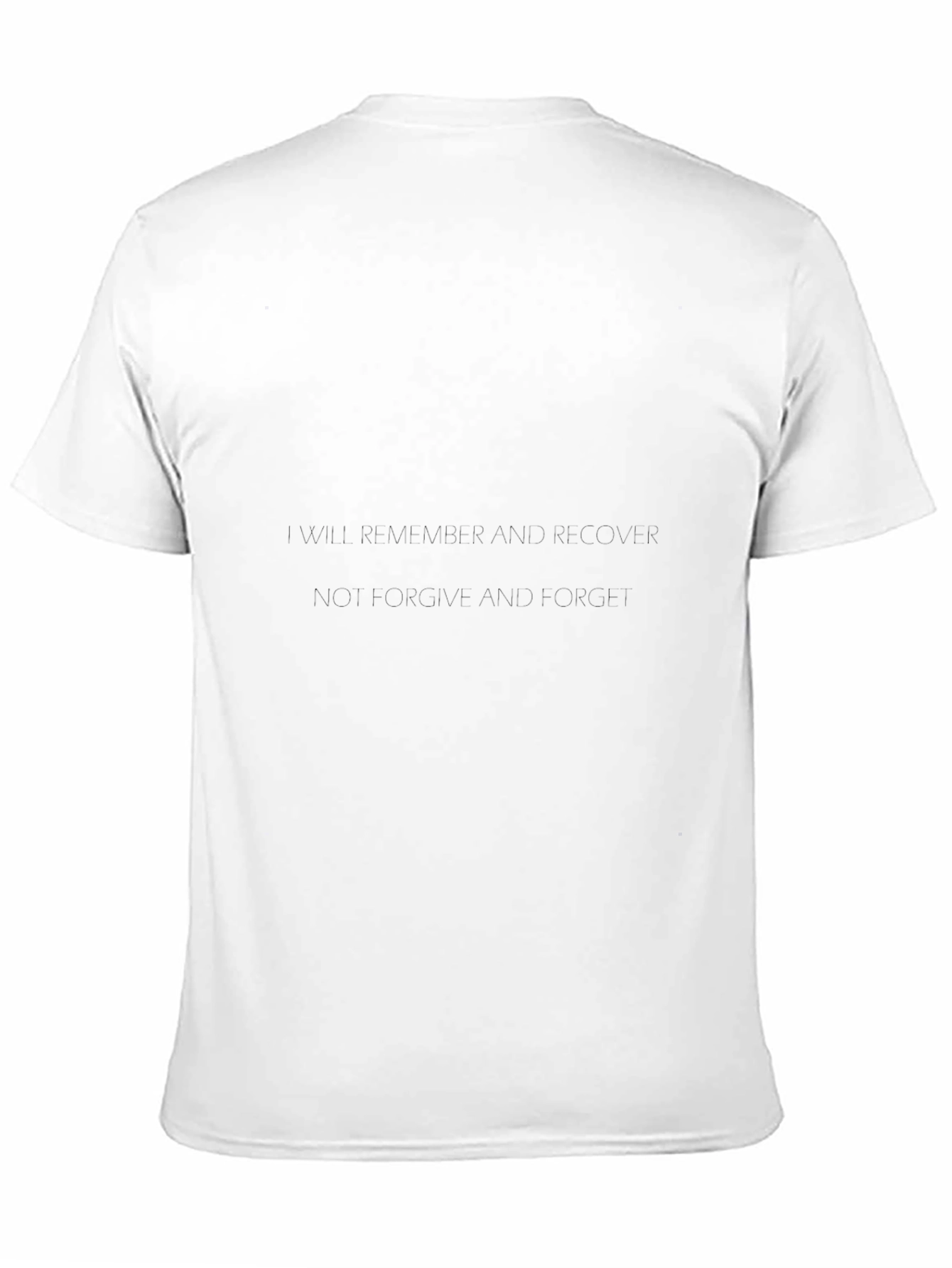 Mens Black Graphic Tee - I Will Remember