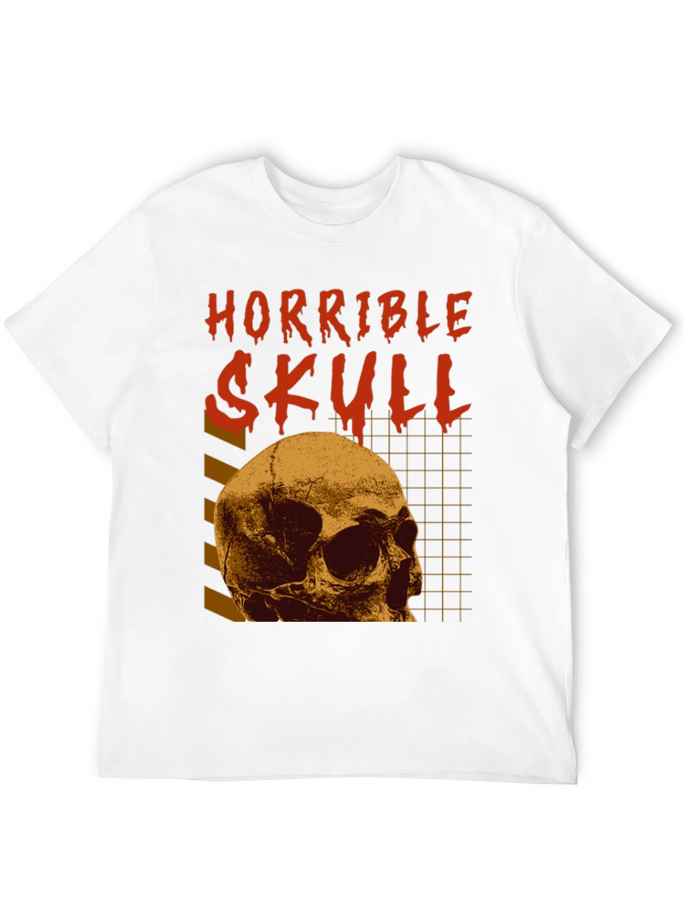 Horrible Skull Graphic Print Black T-Shirt