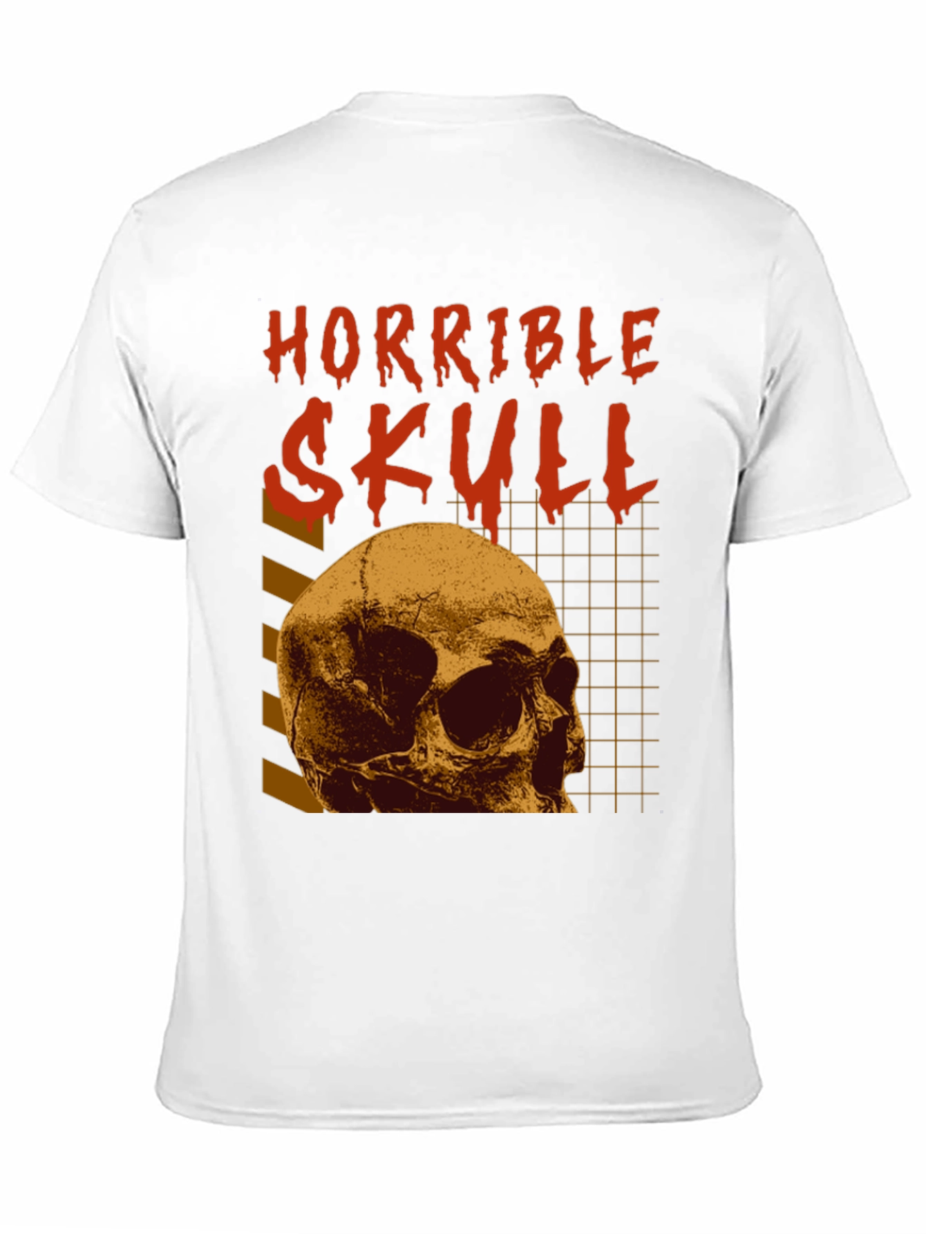 Horrible Skull Graphic Print Black T-Shirt