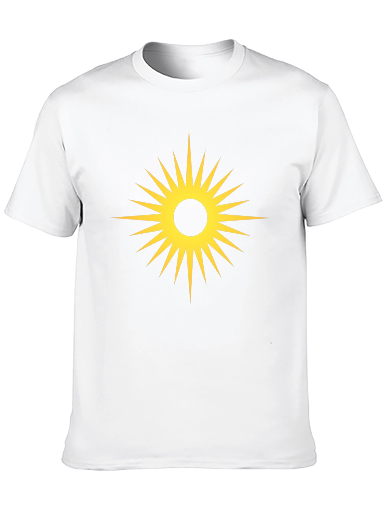 Radiant Sunburst Graphic Tee - Black Cotton T-Shirt