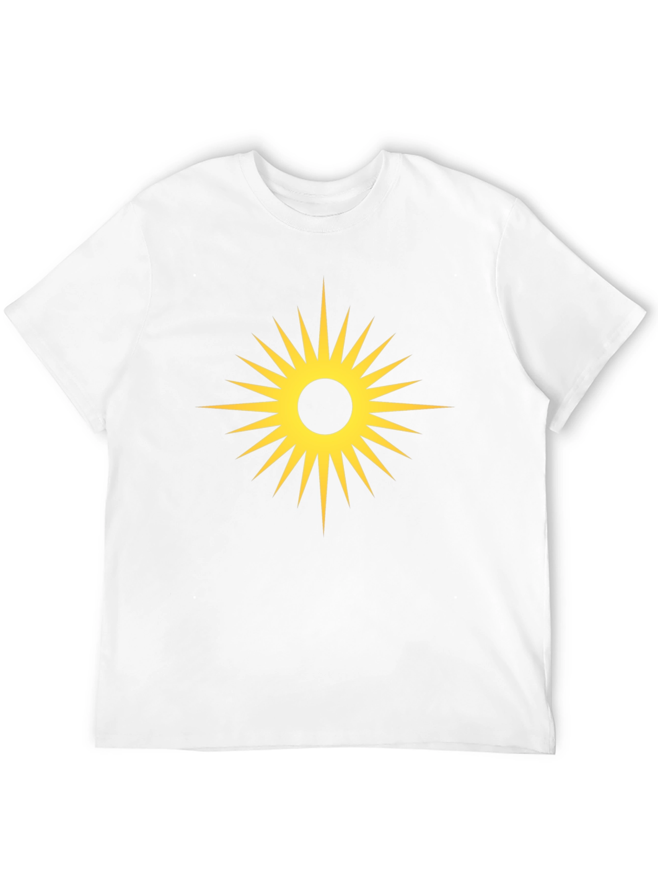 Radiant Sunburst Graphic Tee - Black Cotton T-Shirt