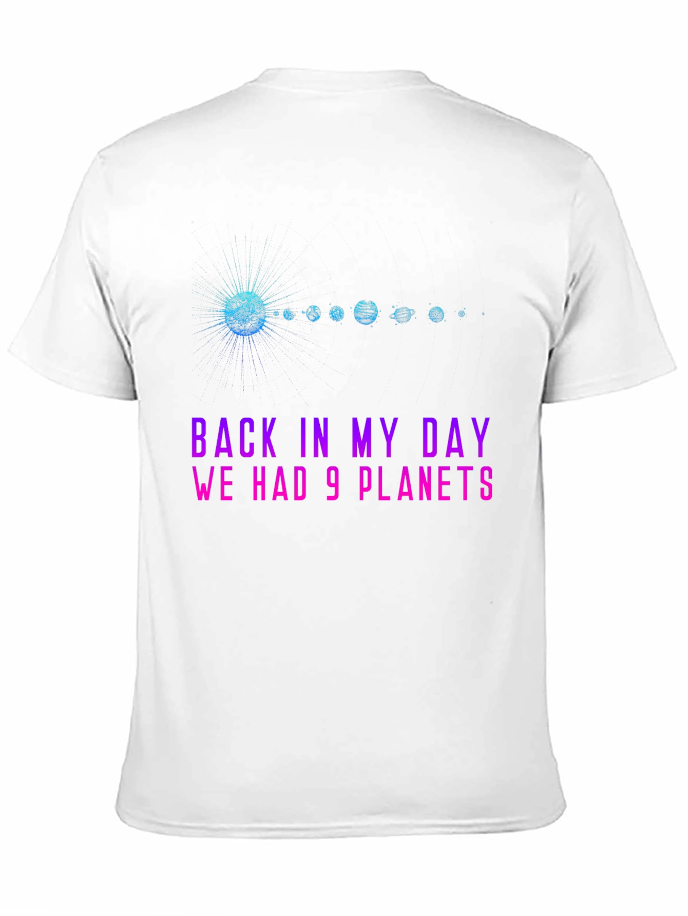 9 Planets Graphic T-Shirt - Retro Space Tee