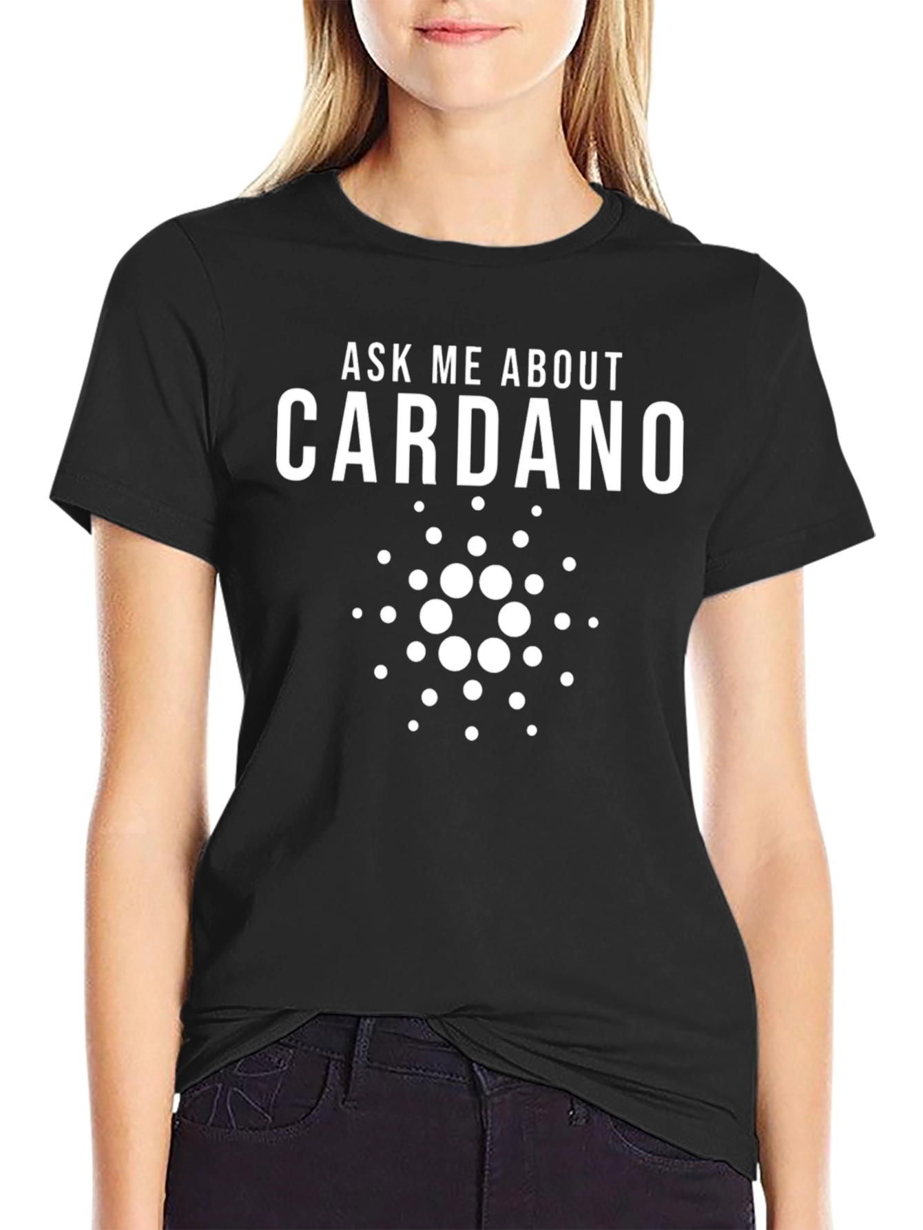 Ask Me About Cardano T-Shirt - Crypto Enthusiast Apparel