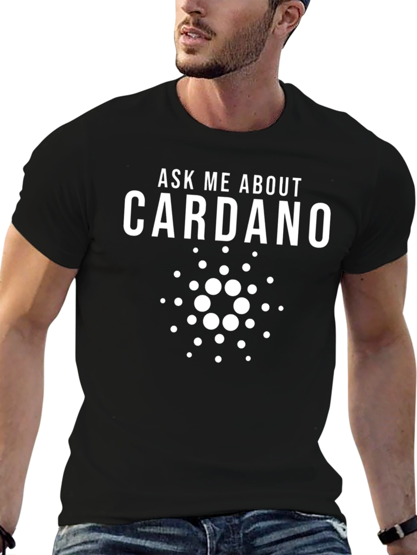 Ask Me About Cardano T-Shirt - Crypto Enthusiast Apparel