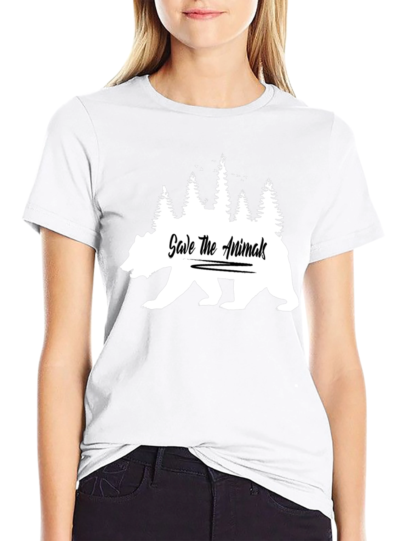 Save The Animals Bear Graphic Tee