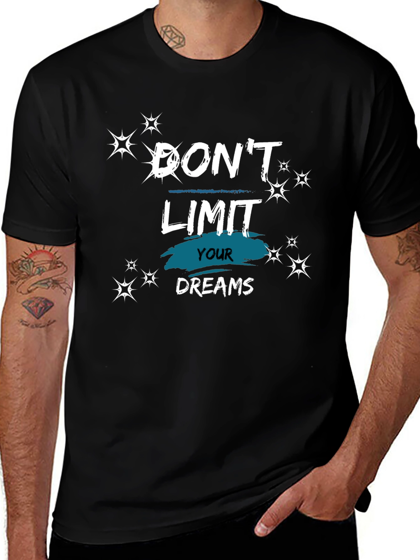 Dont Limit Your Dreams Black Graphic Tee