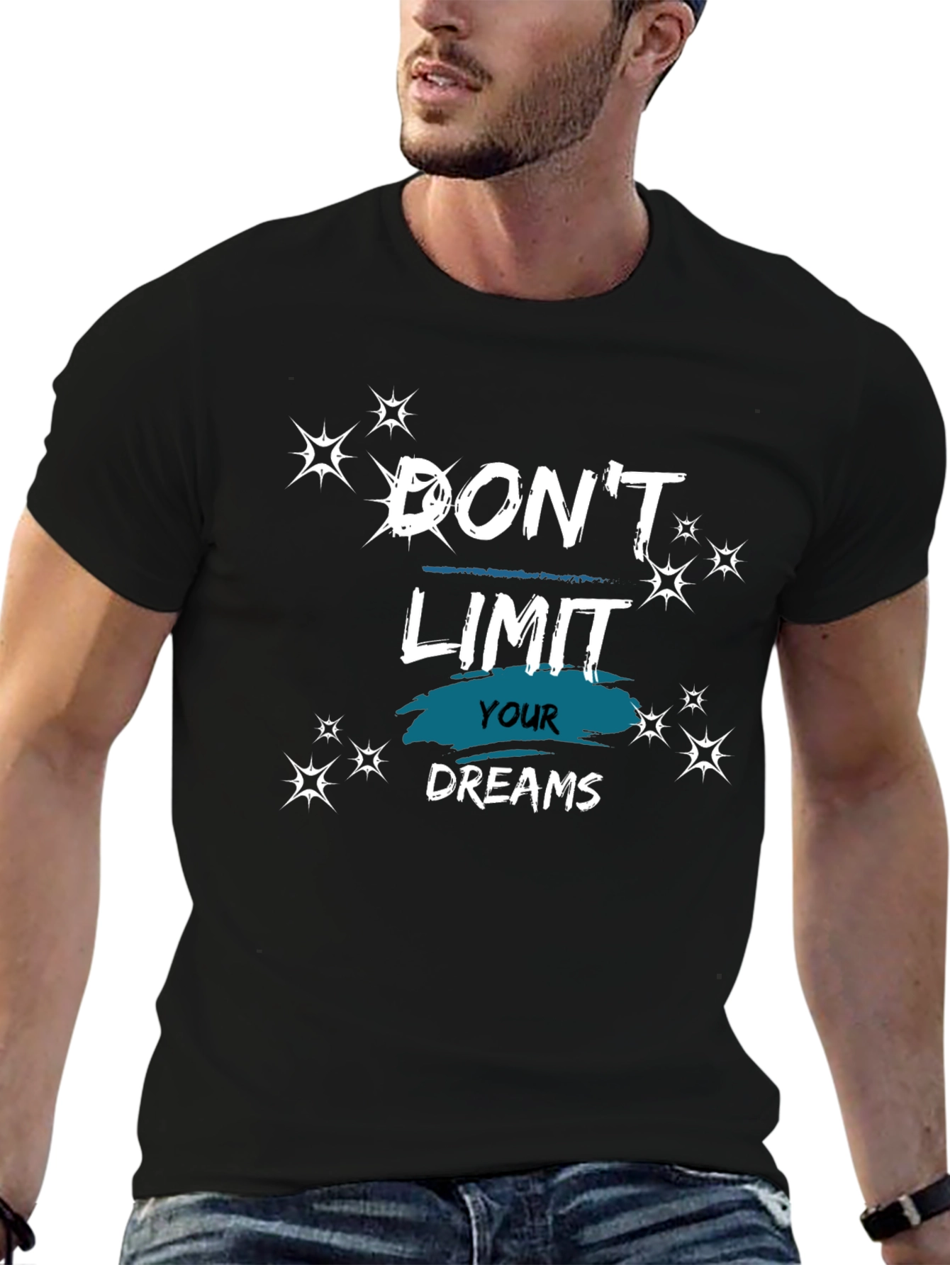Dont Limit Your Dreams Black Graphic Tee