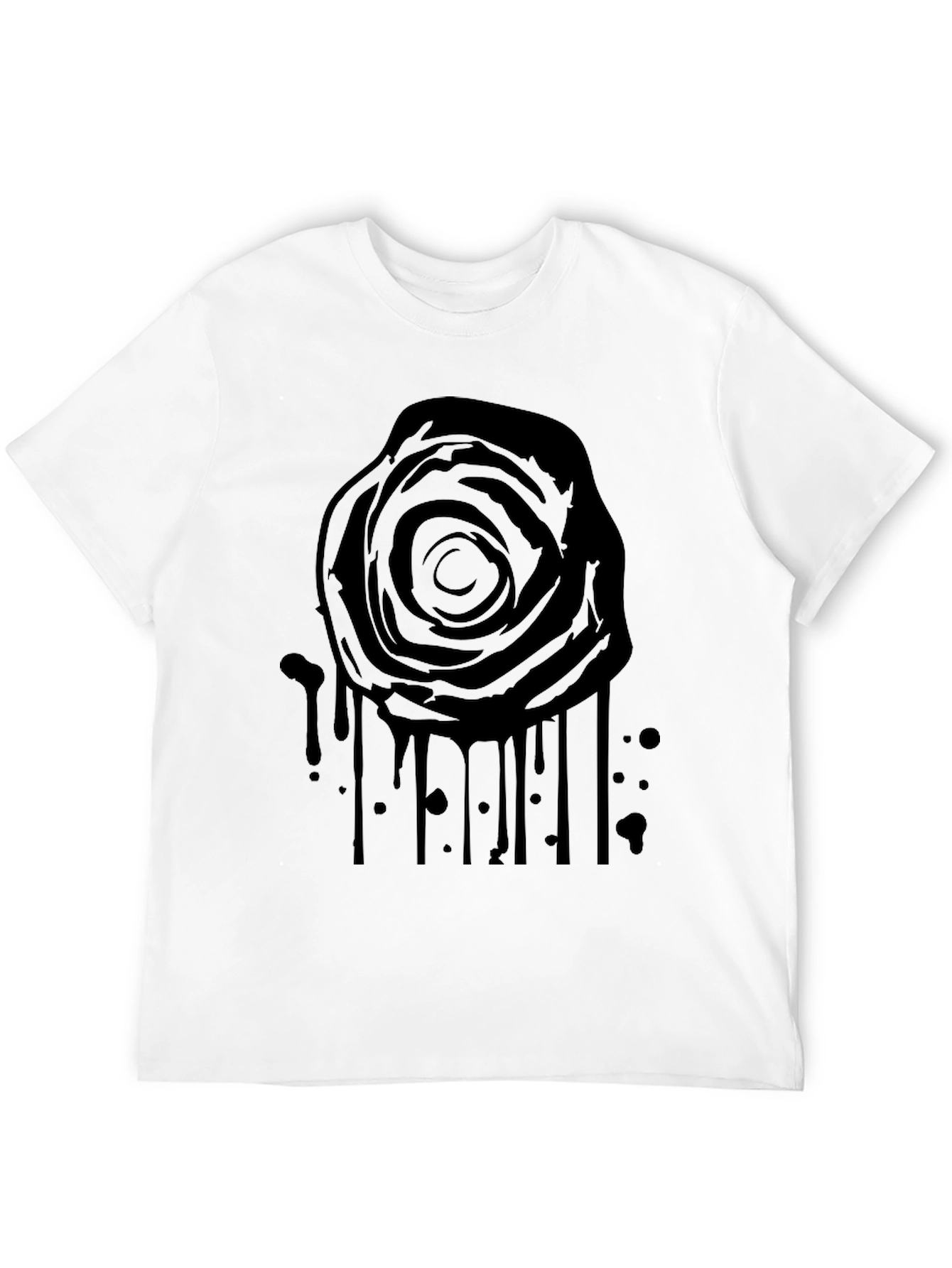 Black Rose Drip Graphic Tee