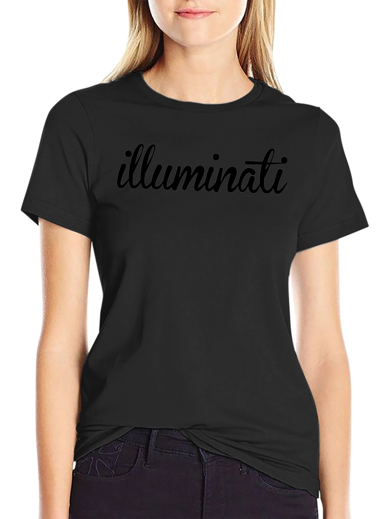 Illuminati Graphic Tee - Black Short Sleeve T-Shirt