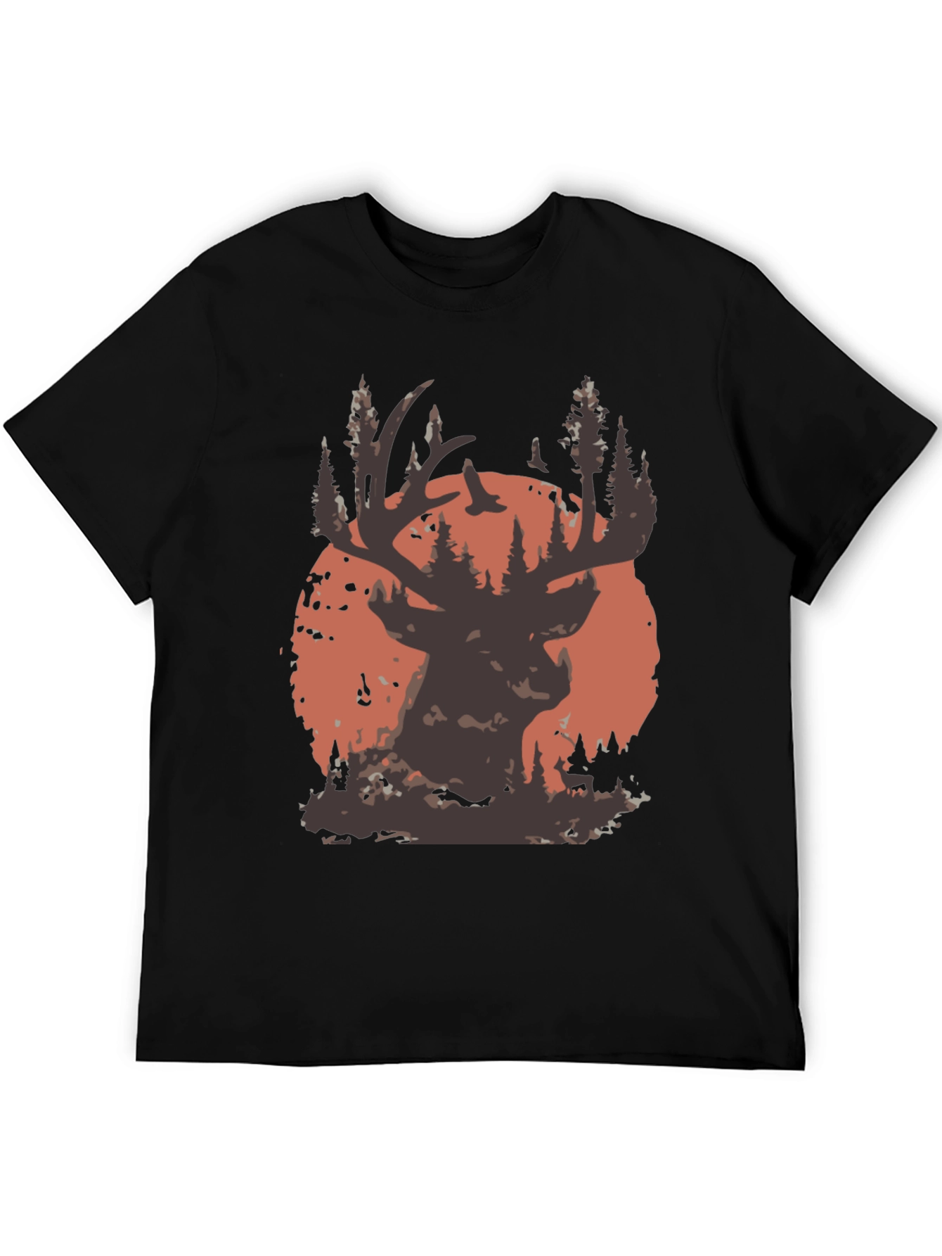 Deer Silhouette T-Shirt - Nature Inspired Graphic Tee