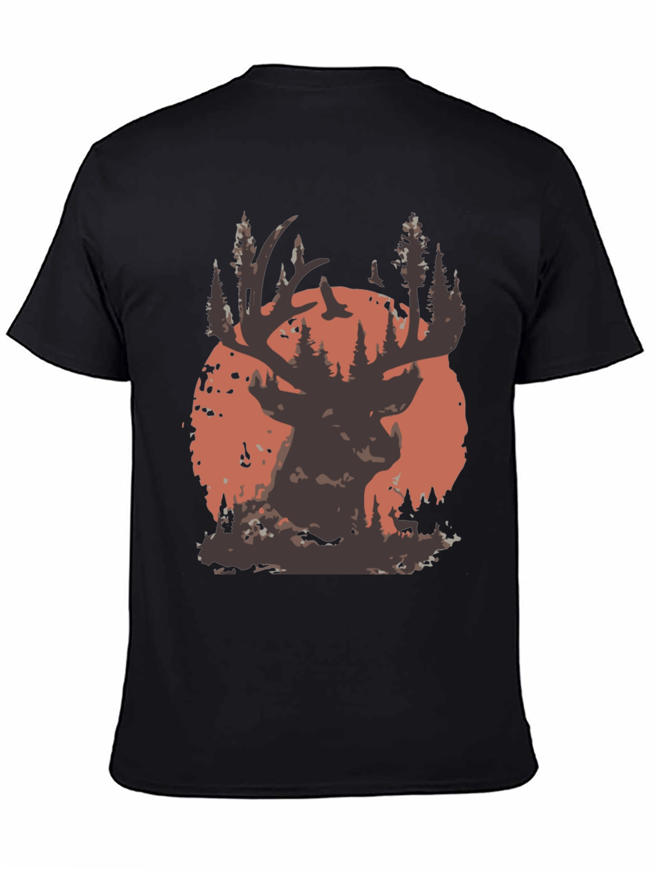 Deer Silhouette T-Shirt - Nature Inspired Graphic Tee