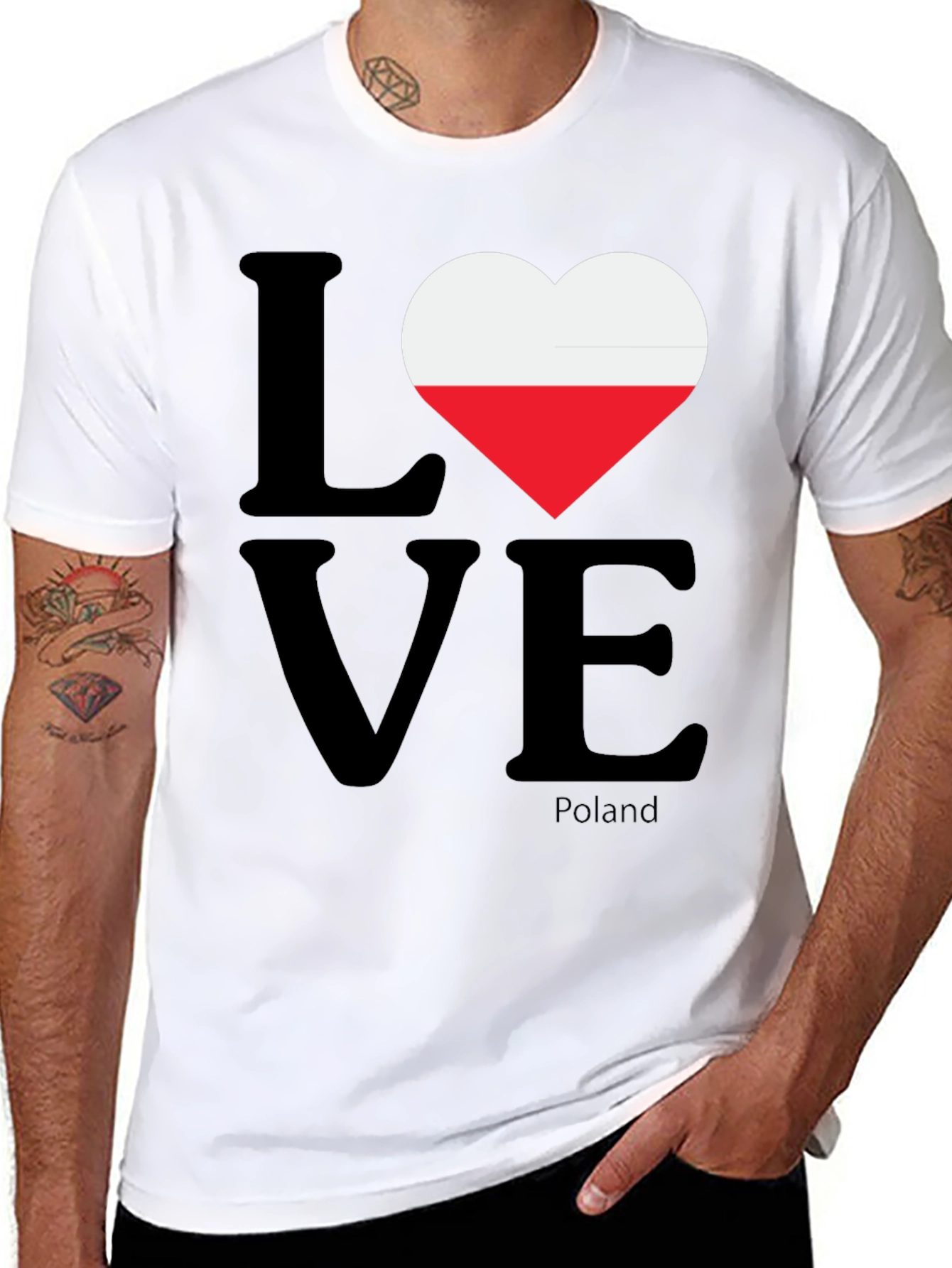 Poland Love Flag Heart T-Shirt
