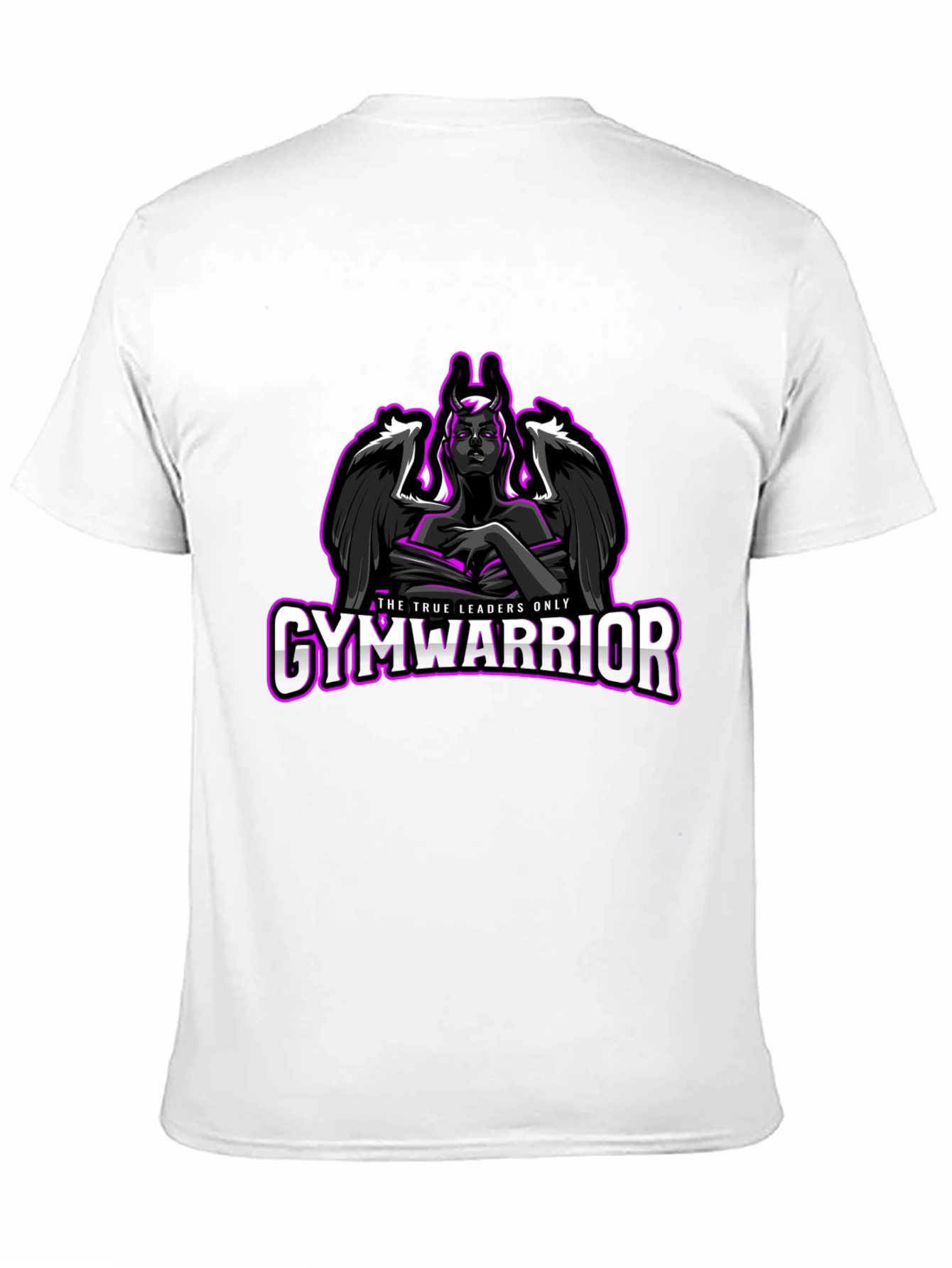 GymWarrior Black T-Shirt with Angel Design