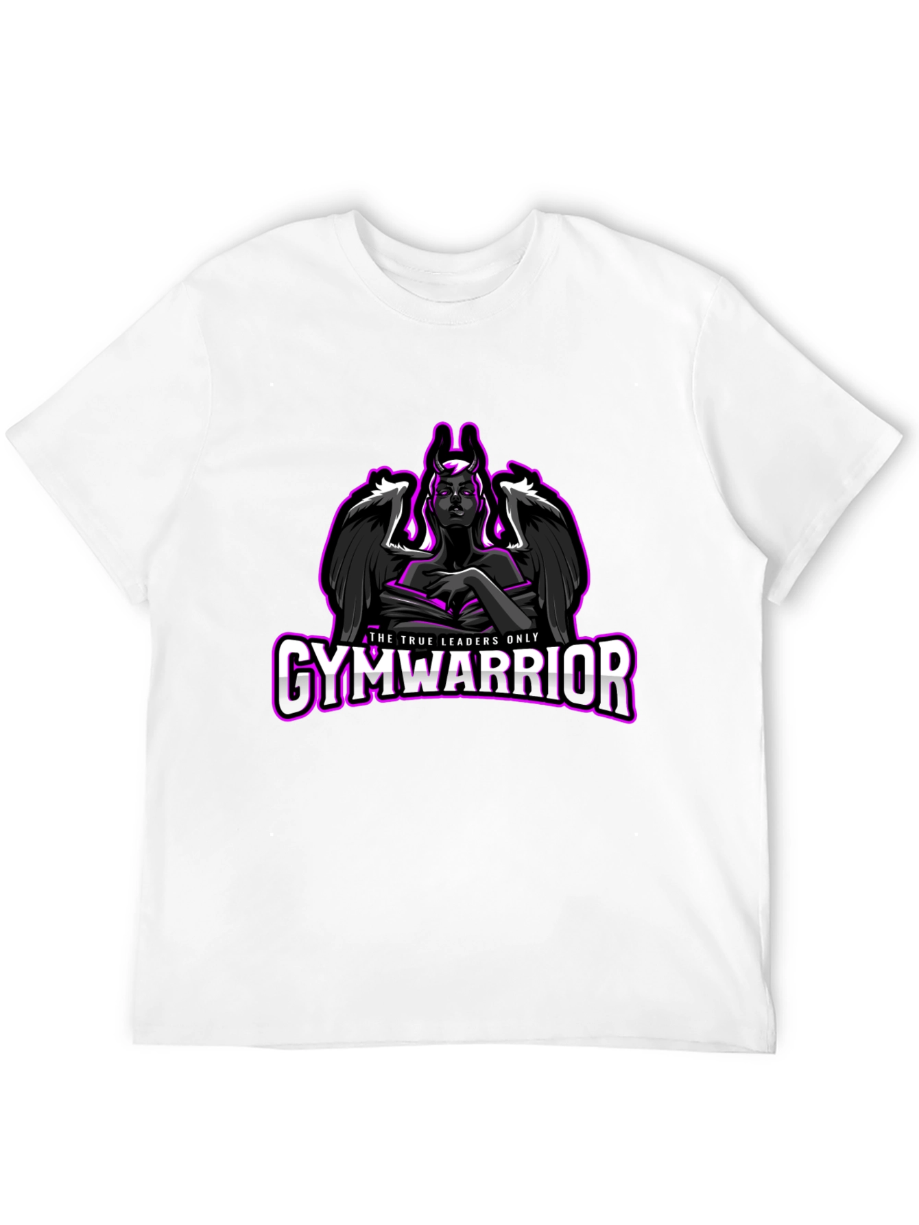 GymWarrior Black T-Shirt with Angel Design