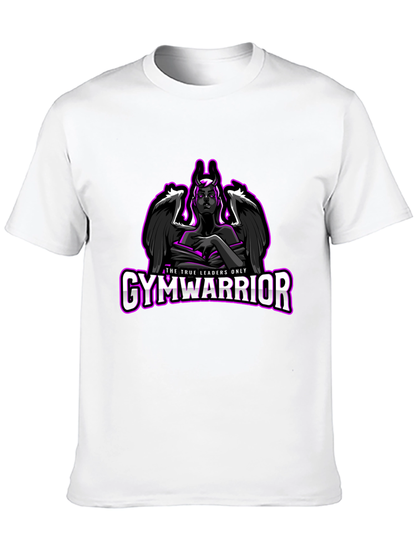 GymWarrior Black T-Shirt with Angel Design