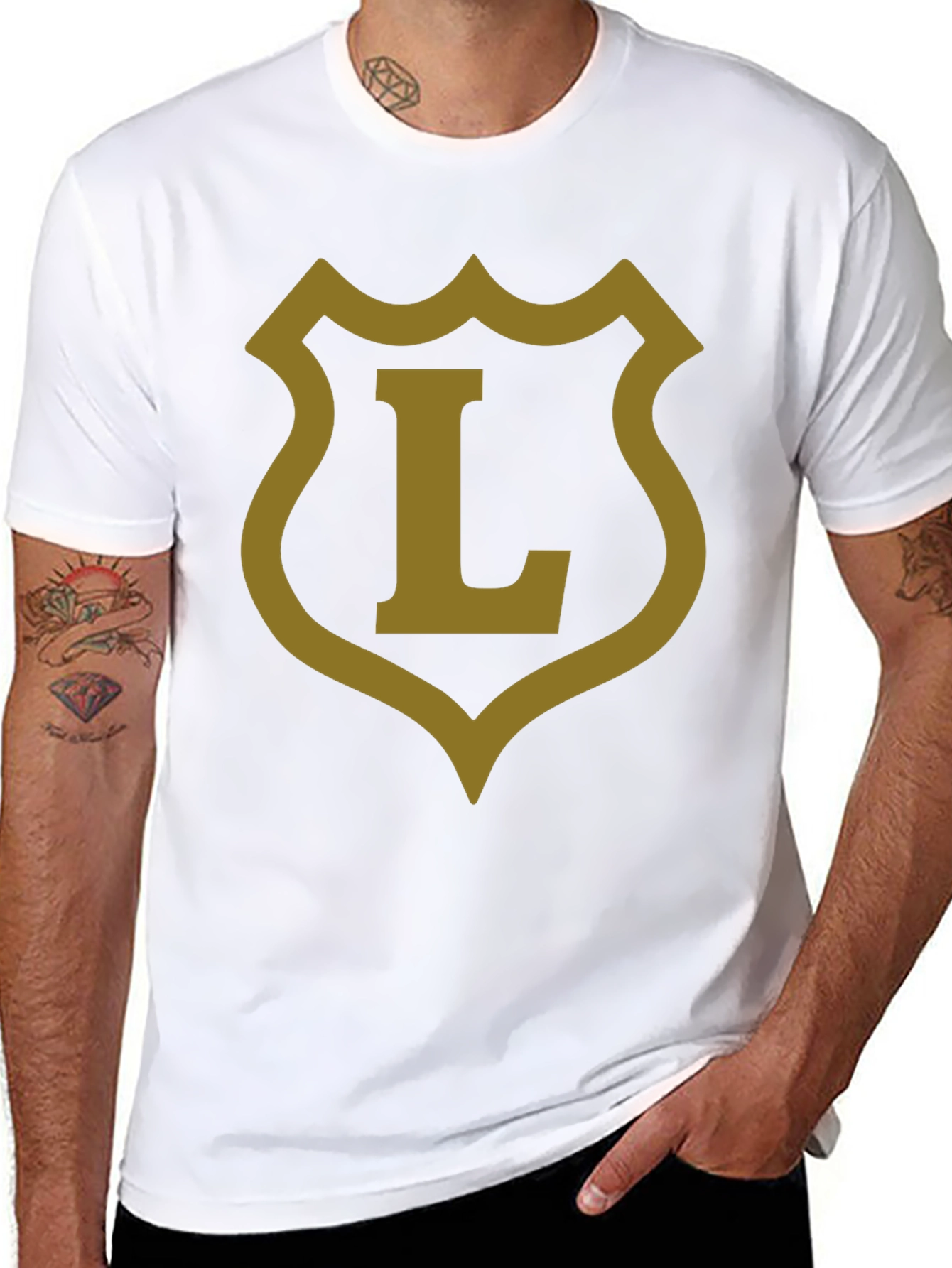 Shield L Graphic Tee - Casual Black T-Shirt