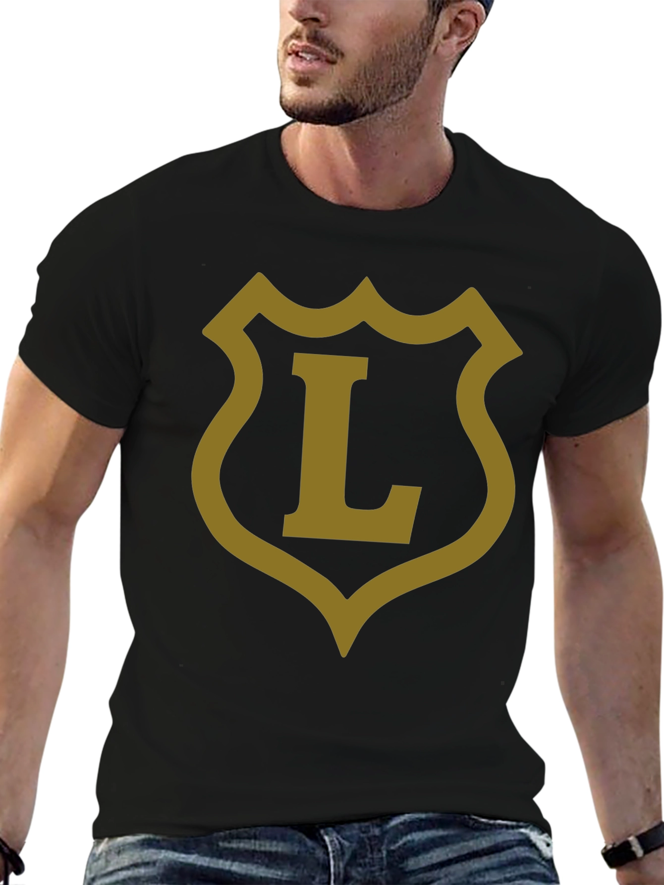Shield L Graphic Tee - Casual Black T-Shirt