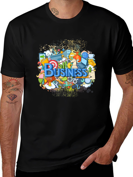 Business Doodle Graphic T-Shirt