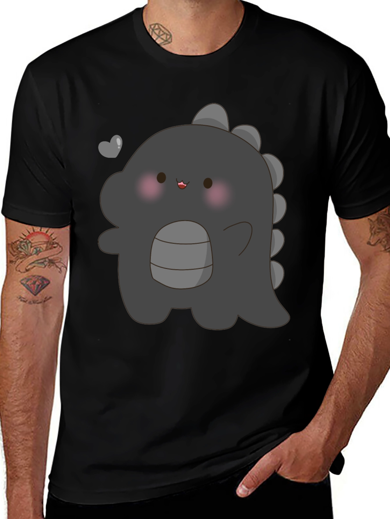 Cute Dinosaur Graphic Print T-Shirt