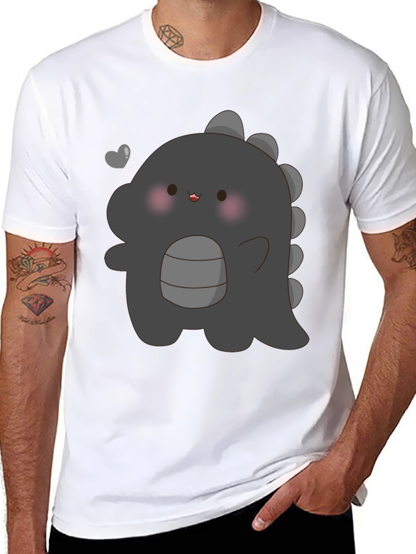 Cute Dinosaur Graphic Print T-Shirt
