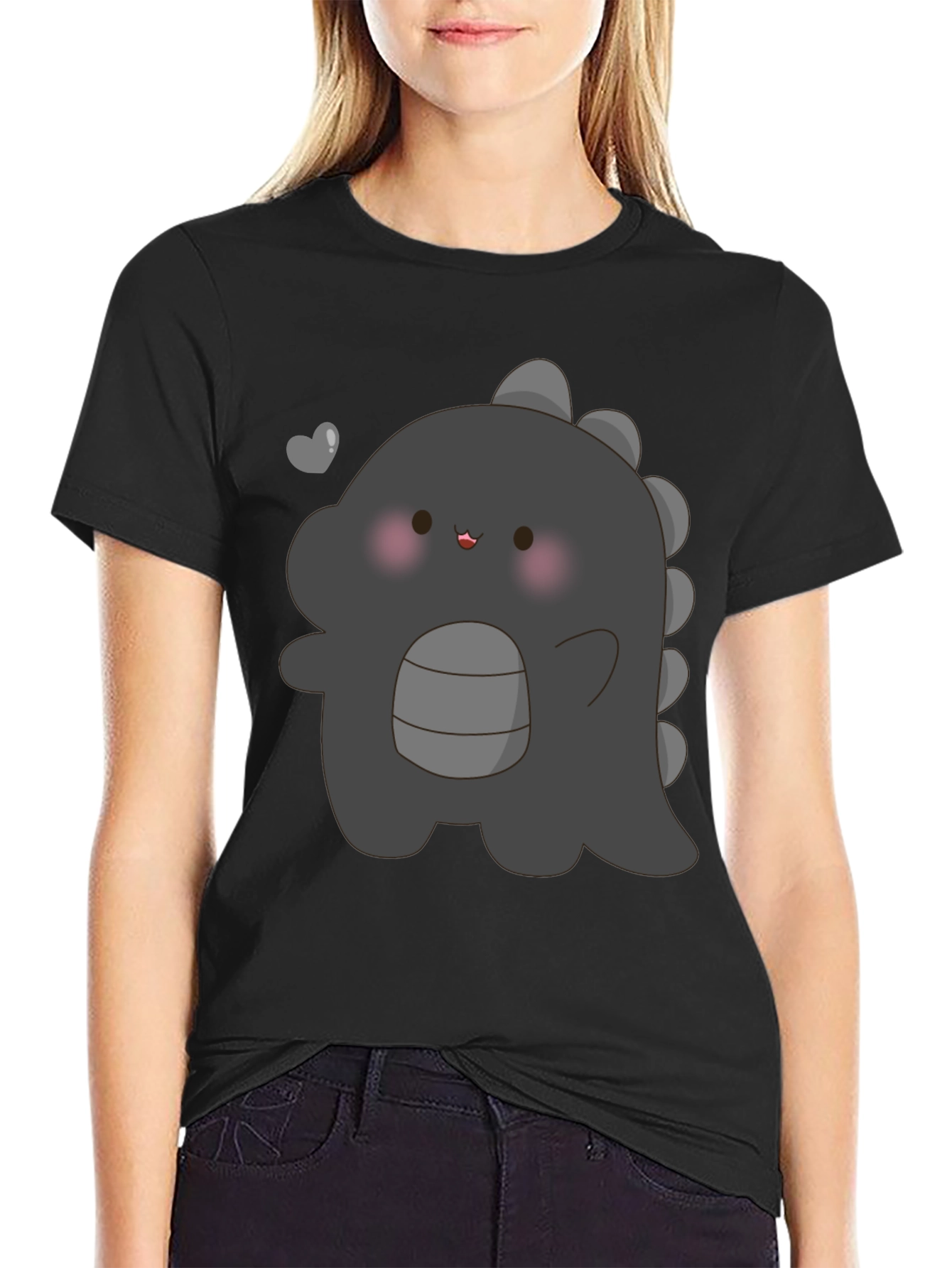 Cute Dinosaur Graphic Print T-Shirt