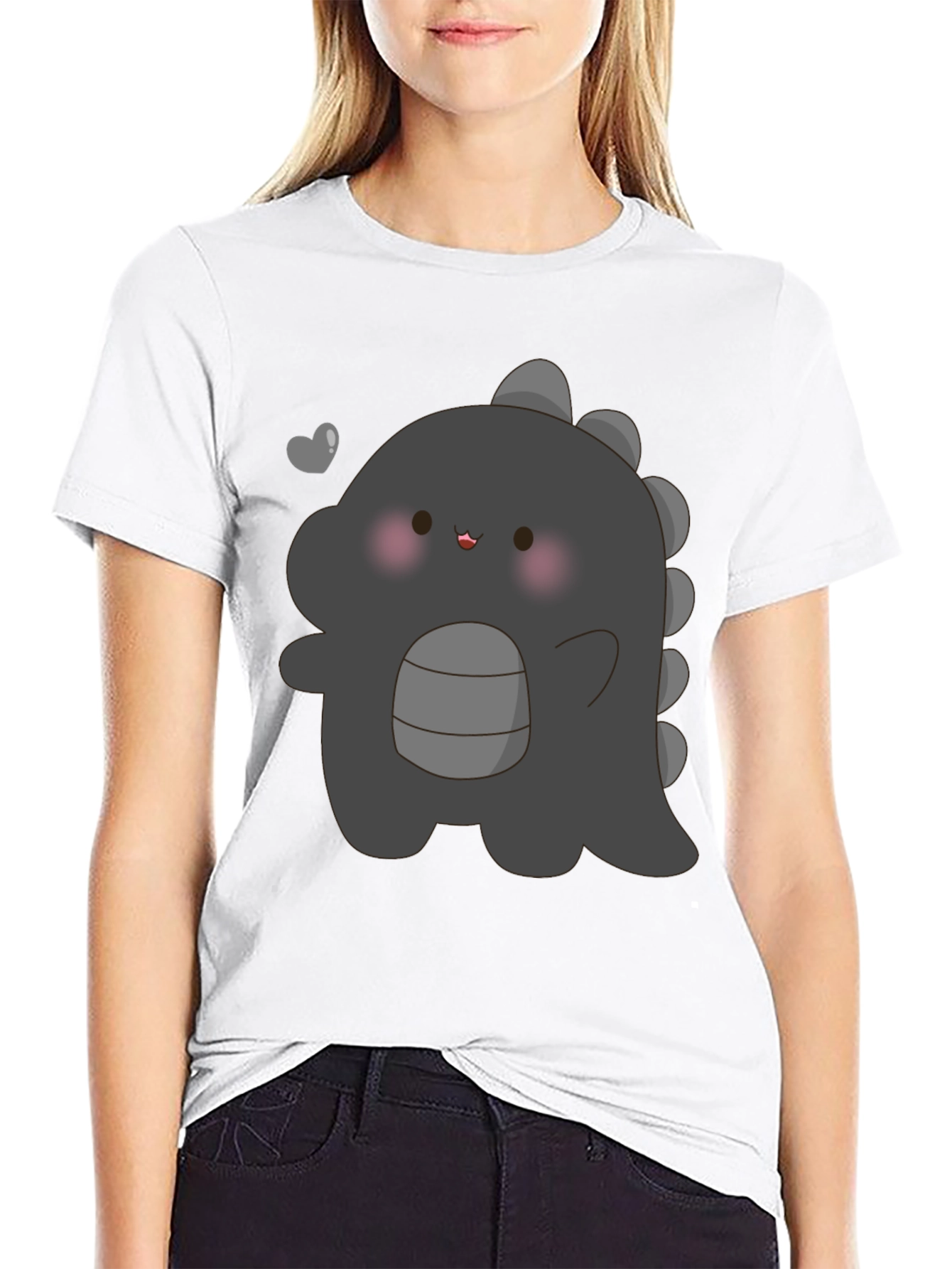 Cute Dinosaur Graphic Print T-Shirt