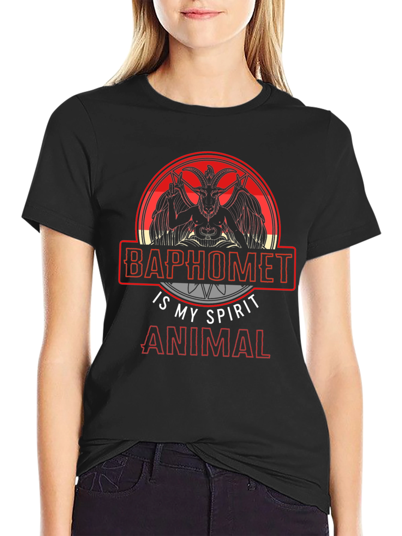 Baphomet Spirit Animal Graphic T-Shirt