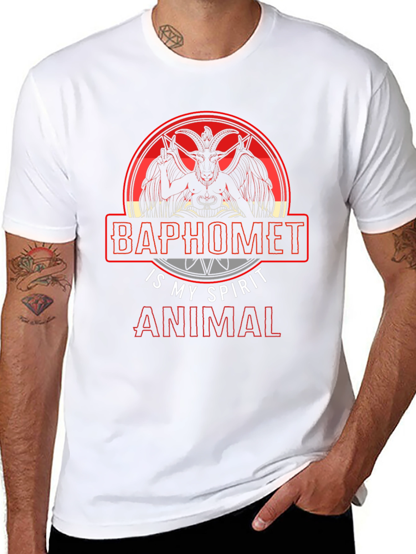 Baphomet Spirit Animal Graphic T-Shirt
