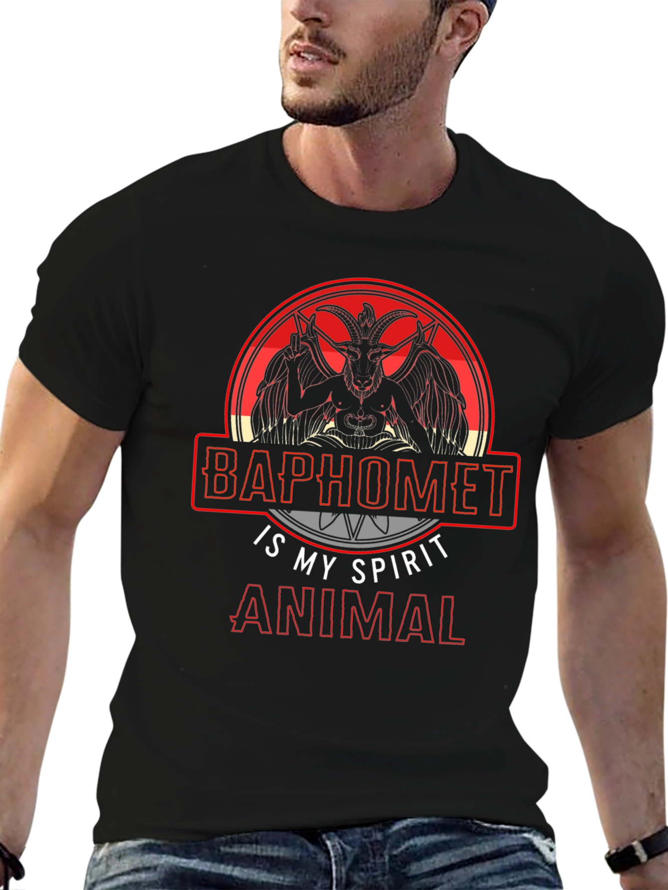 Baphomet Spirit Animal Graphic T-Shirt