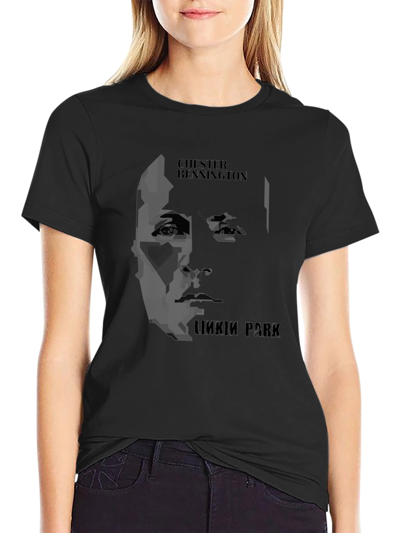 Chester Bennington Linkin Park Black Graphic T-Shirt