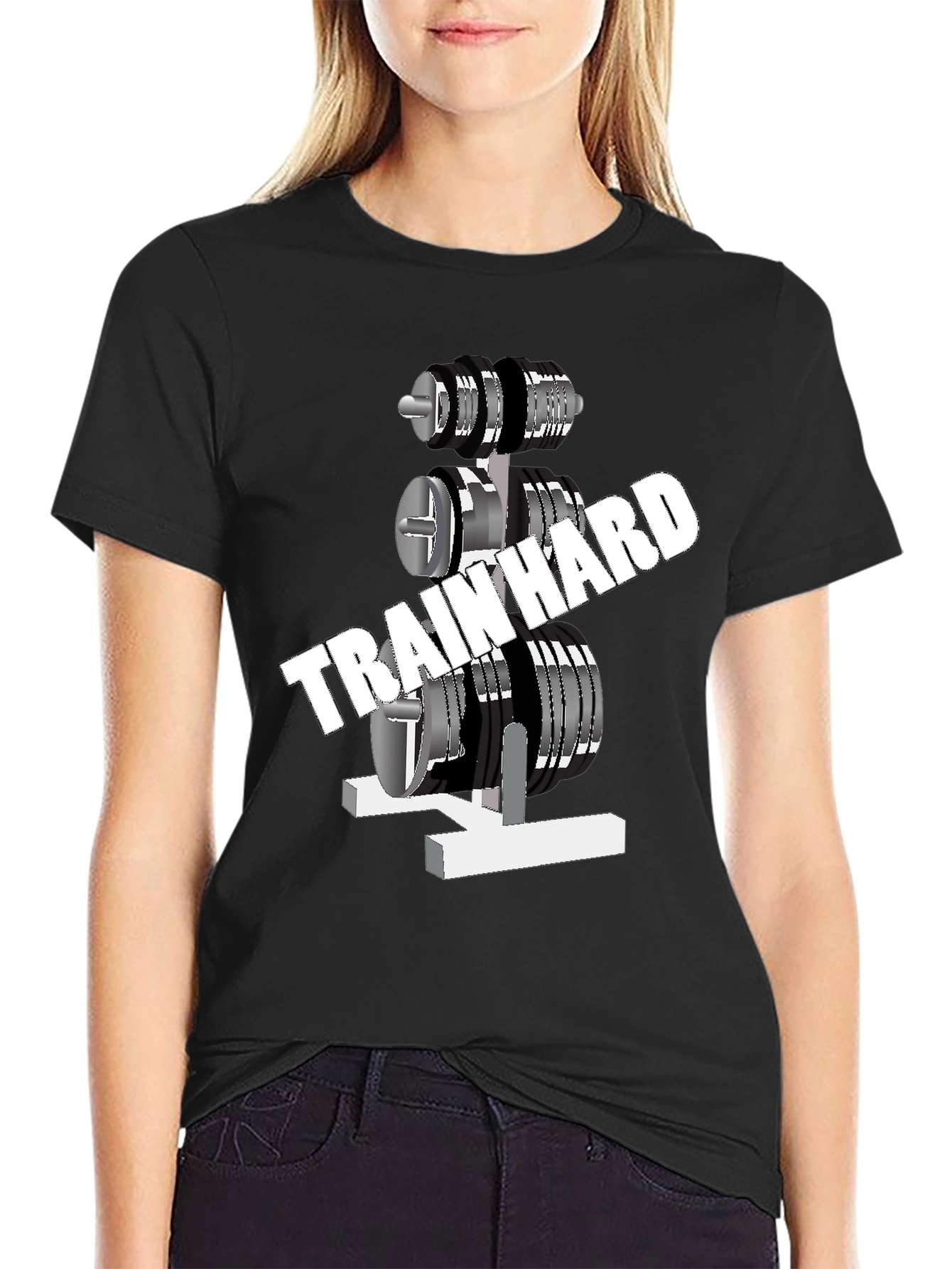 Train Hard Gym Black T-Shirt