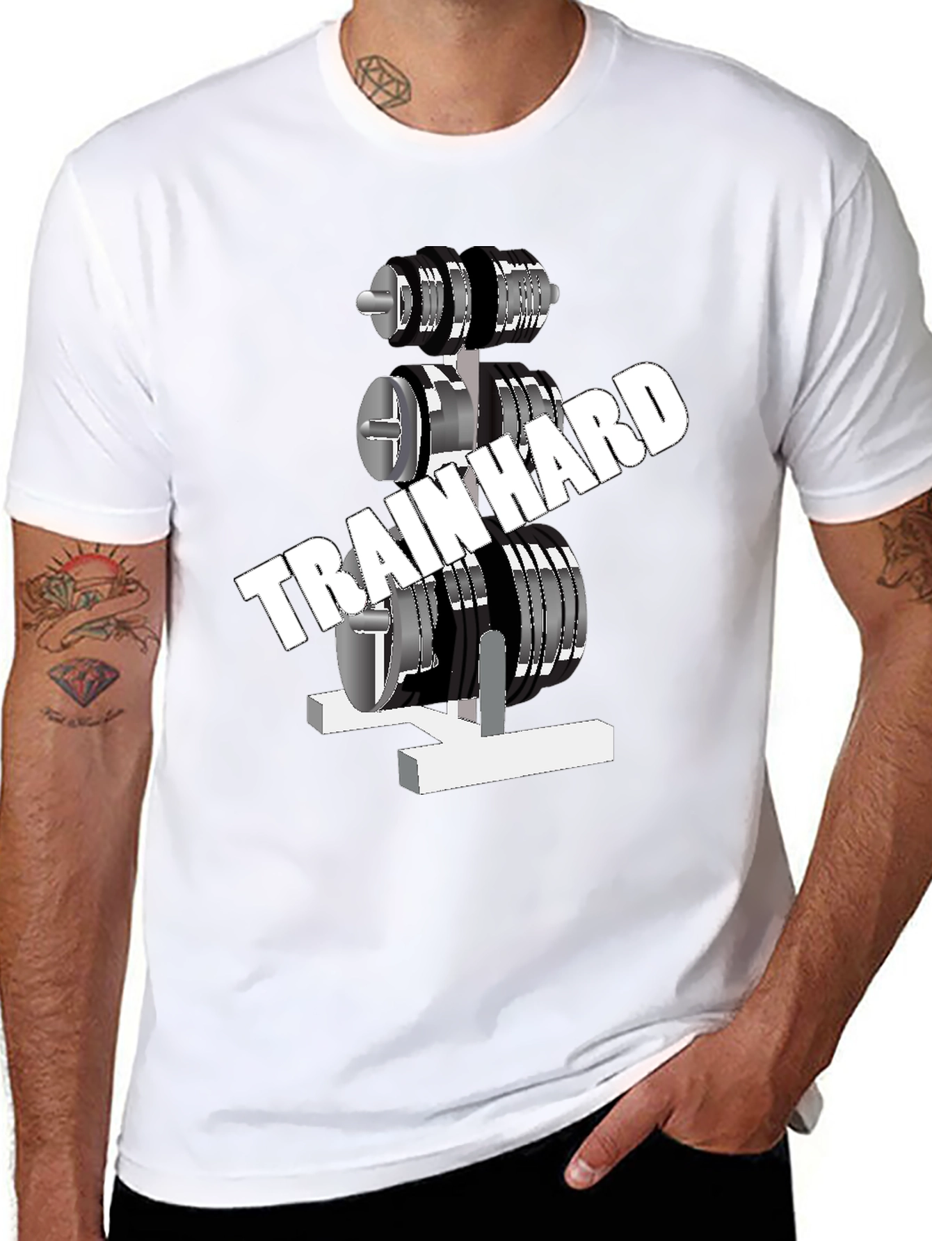 Train Hard Gym Black T-Shirt