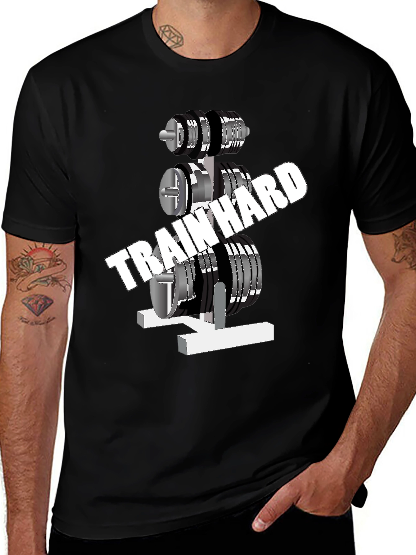 Train Hard Gym Black T-Shirt