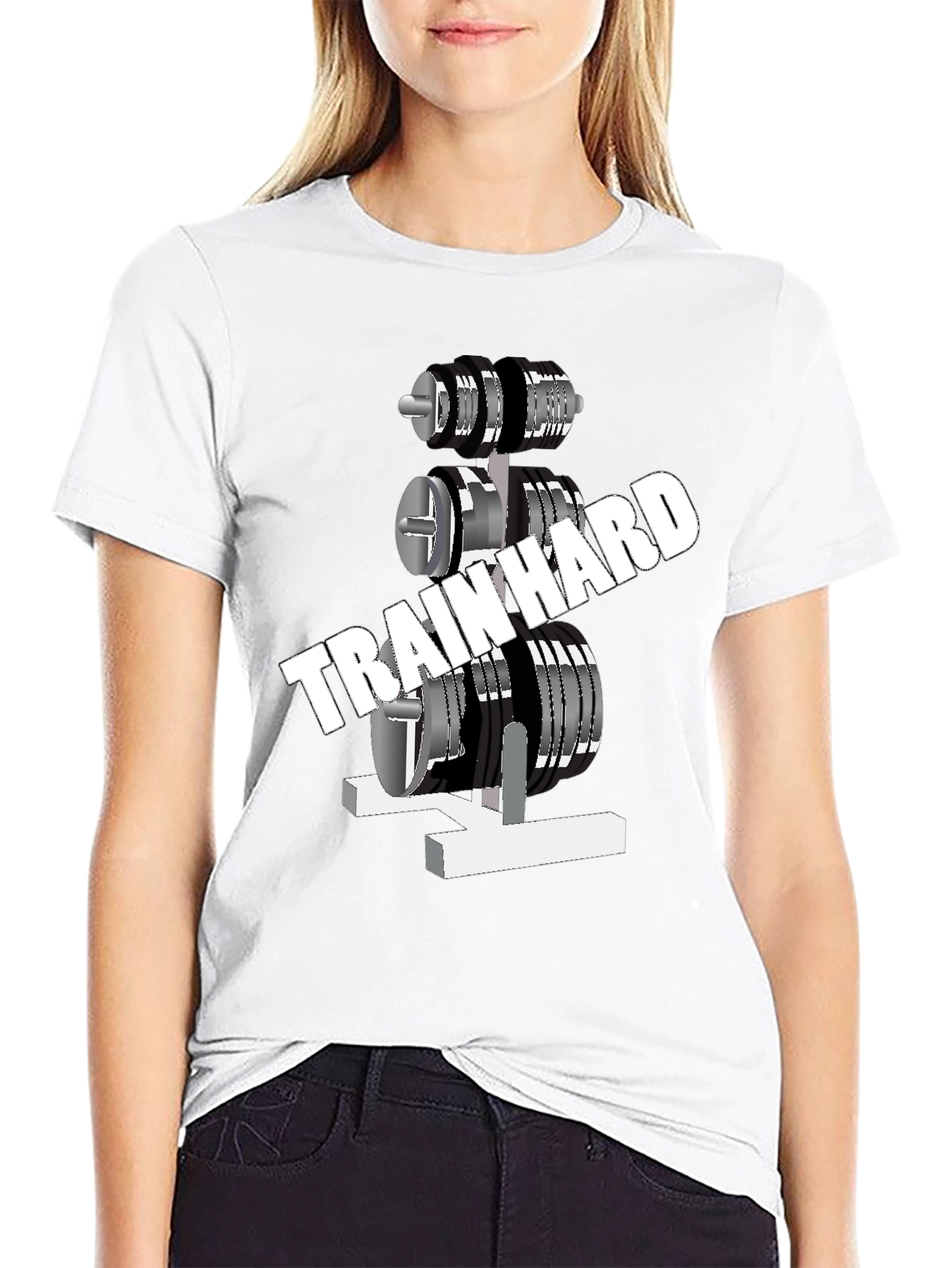 Train Hard Gym Black T-Shirt