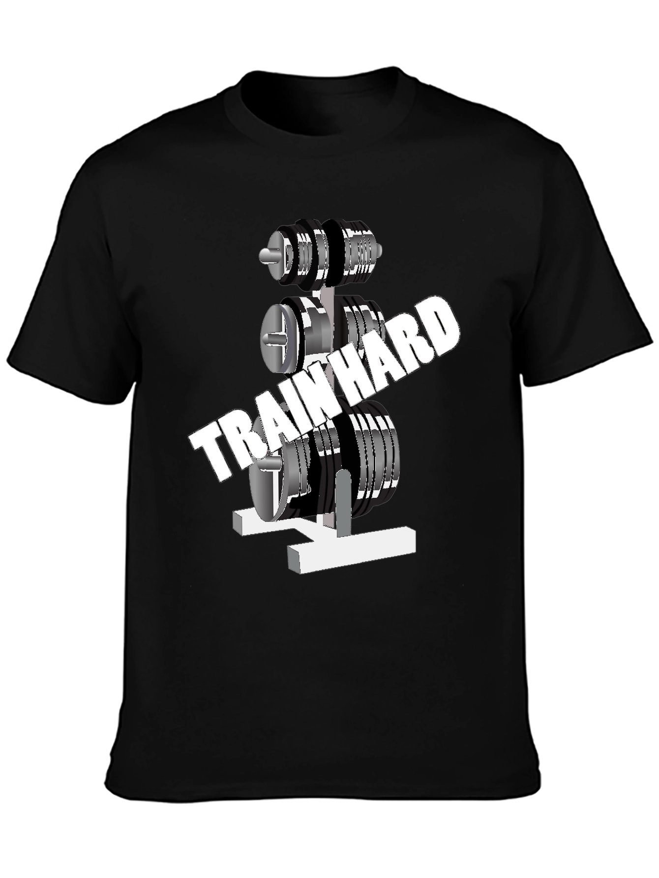 Train Hard Gym Black T-Shirt