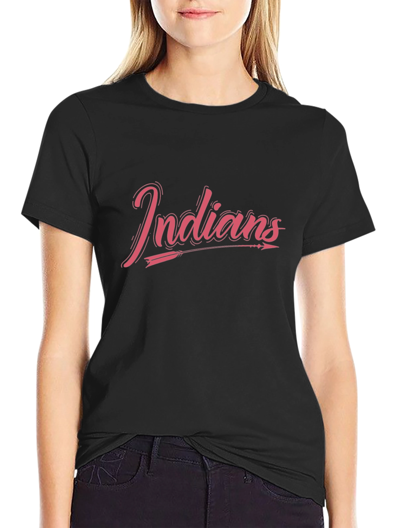 Indians Graphic Black T-Shirt