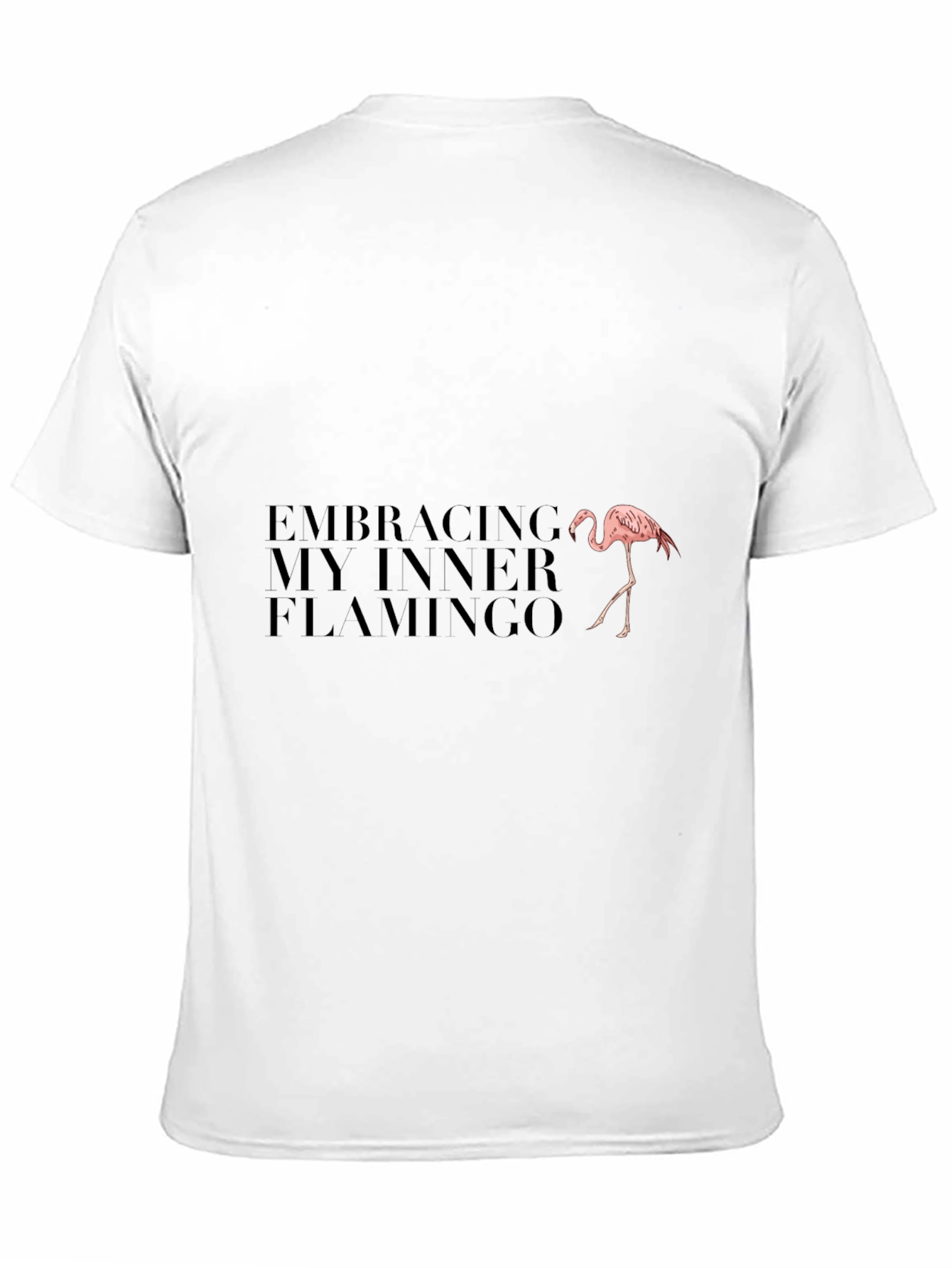 Embracing My Inner Flamingo Black T-Shirt